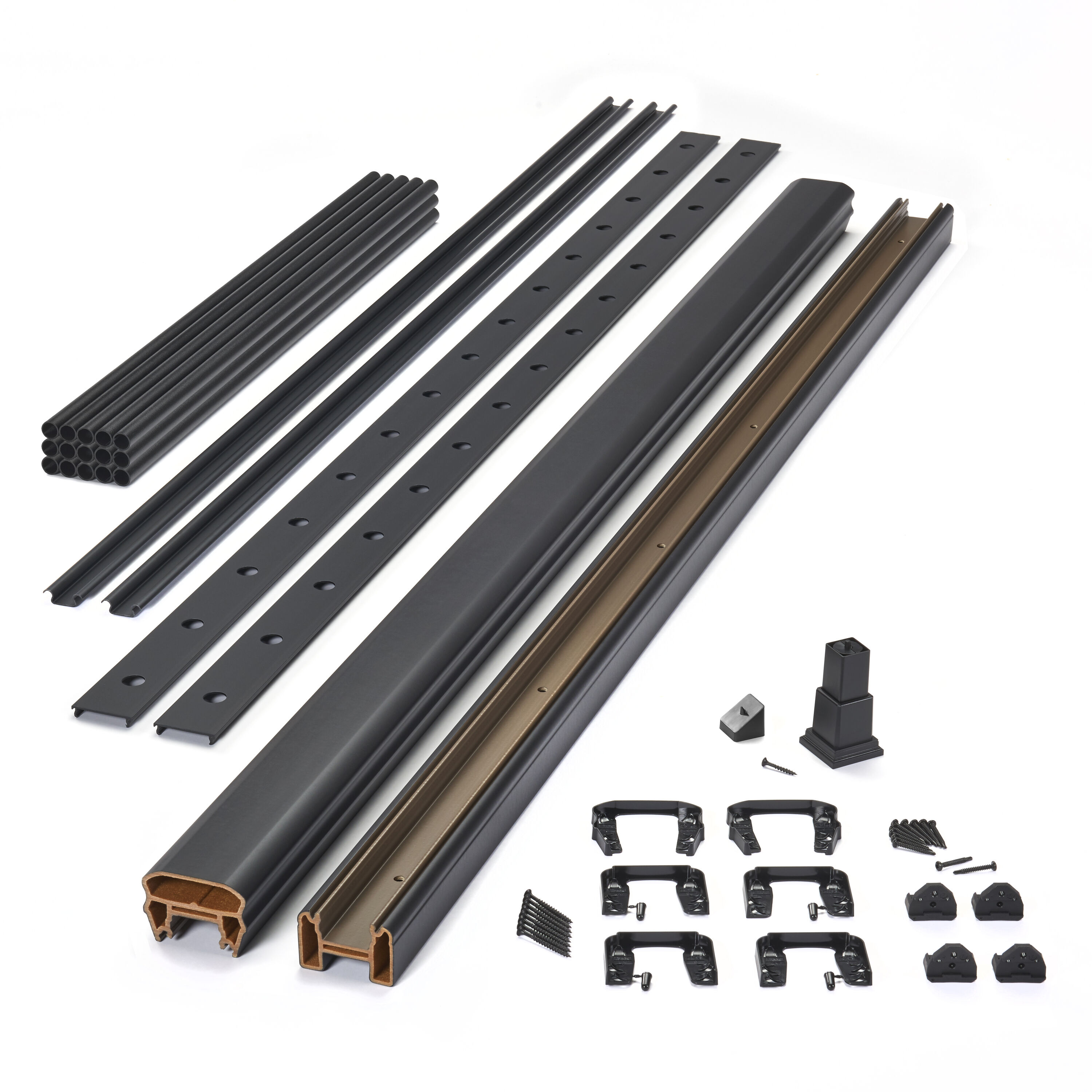 Trex BKRD0842HRK Transcend 8-ft x 42-in Charcoal Black Composite Deck Rail Kit