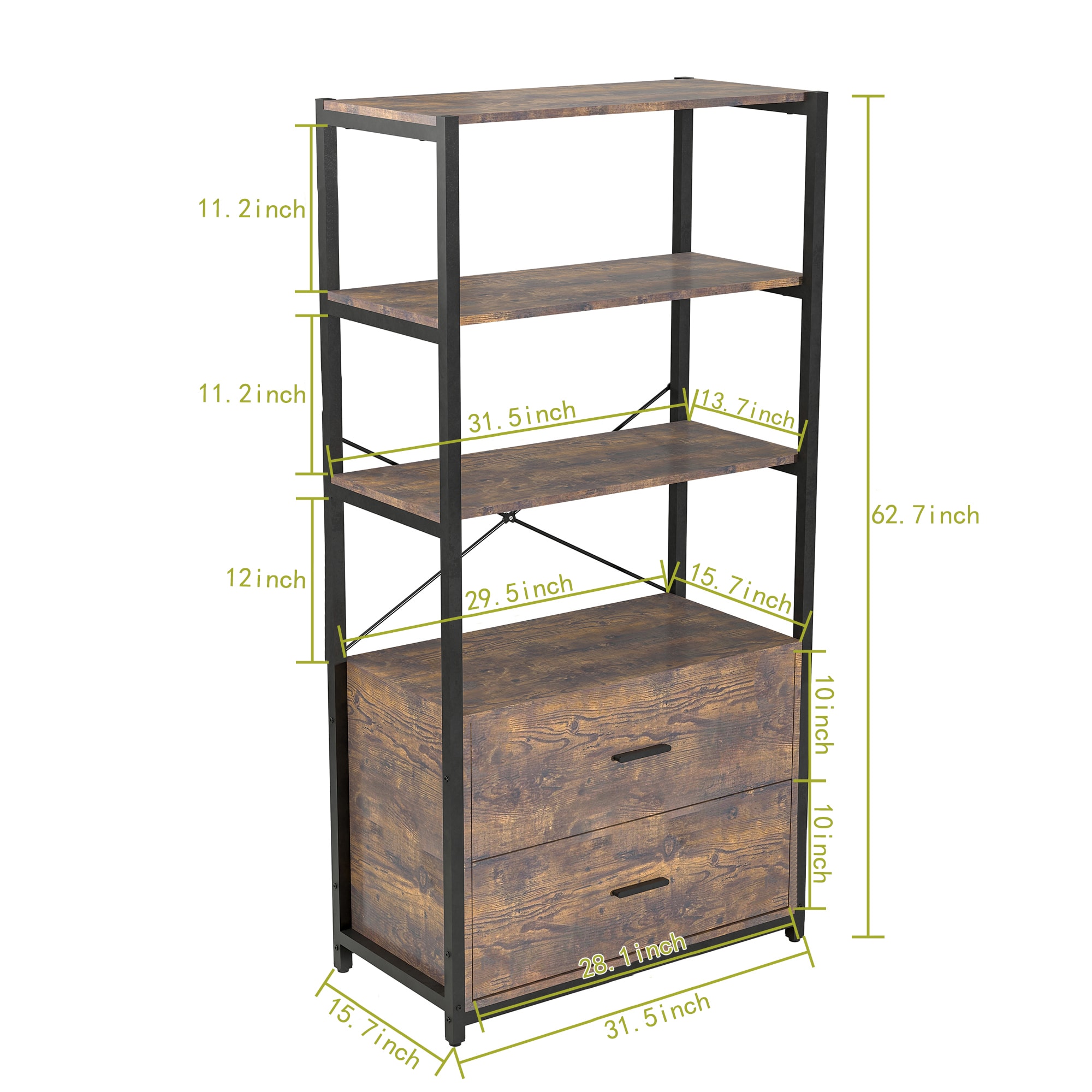 Kahomvis MIS-QPMSP-132 bookcases - View #3