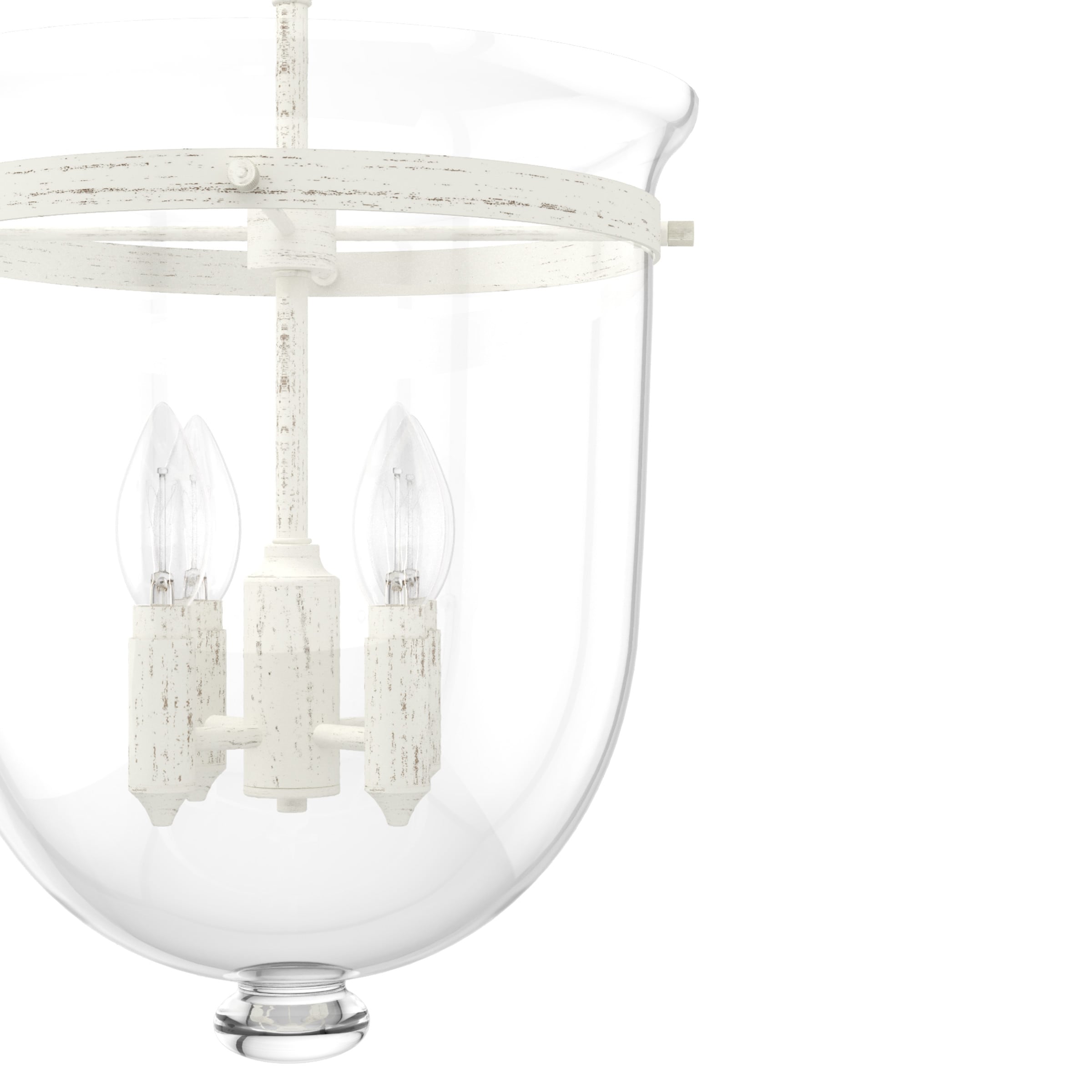 Belltown Timeless Rustic White 4-Light Urn Pendant