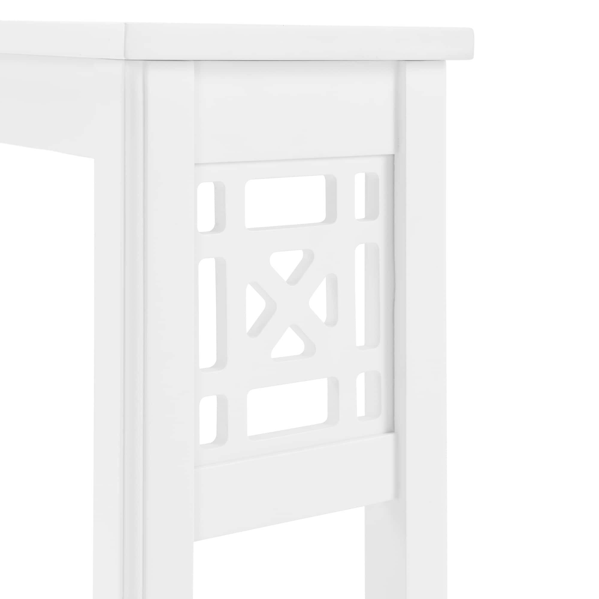 Alaterre Furniture ANDE72WH Bathroom-Shelves - View #2