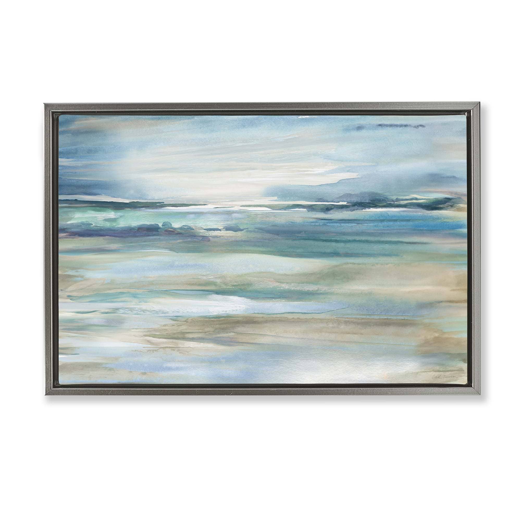 Stupell Industries BS-164-FFL-20X30 Gradient Ocean Waves Floating Frame design by Carol Robinson