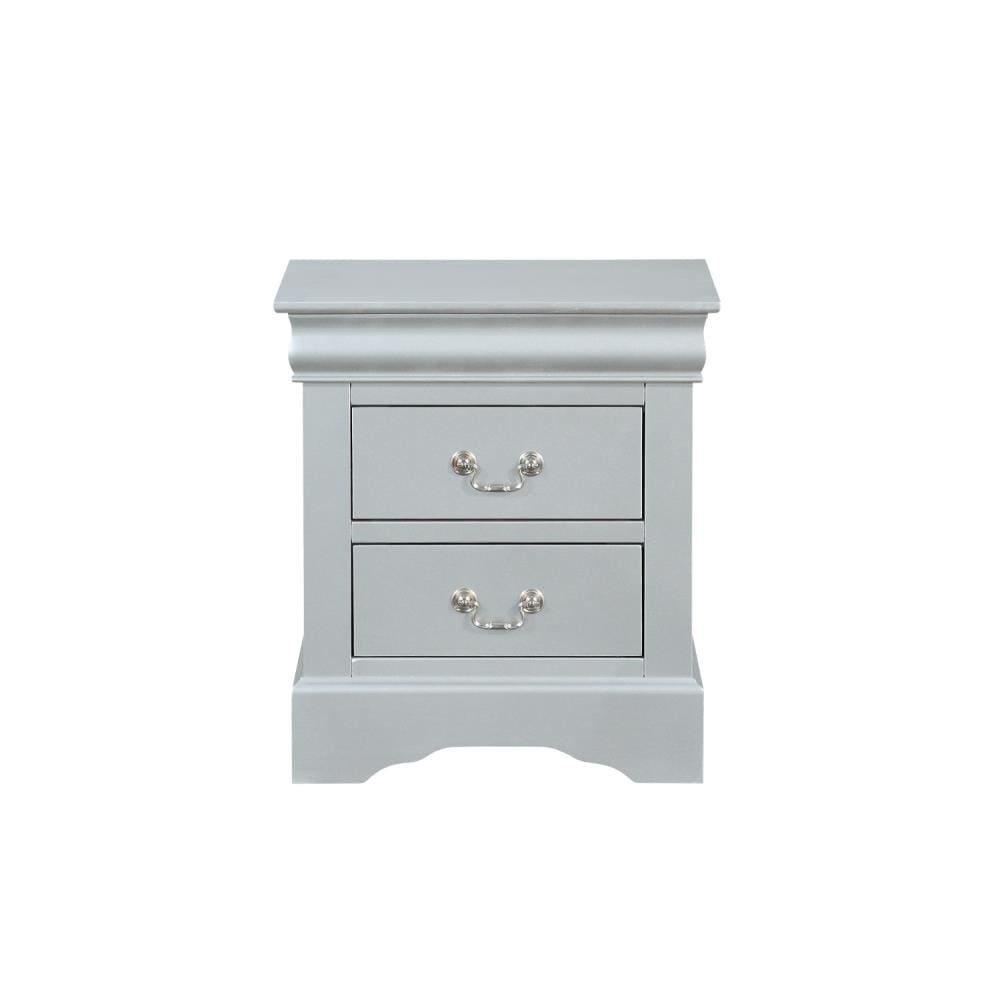 Benzara BM194249 Gray Nightstand