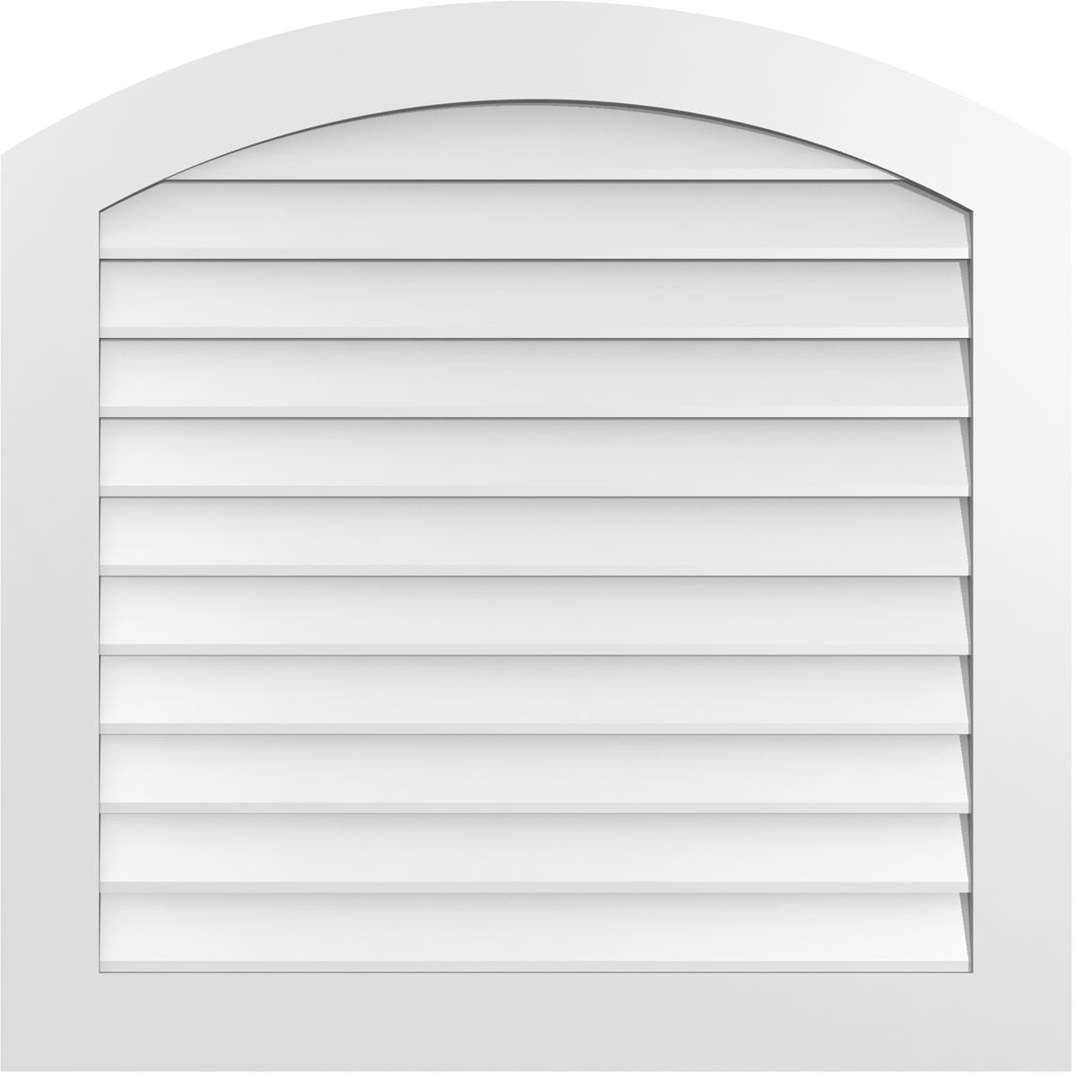 Ekena Millwork GVPAR38X3801SN 38-Inches x 38-Inches Off-white Round top PVC Gable Louver Vent