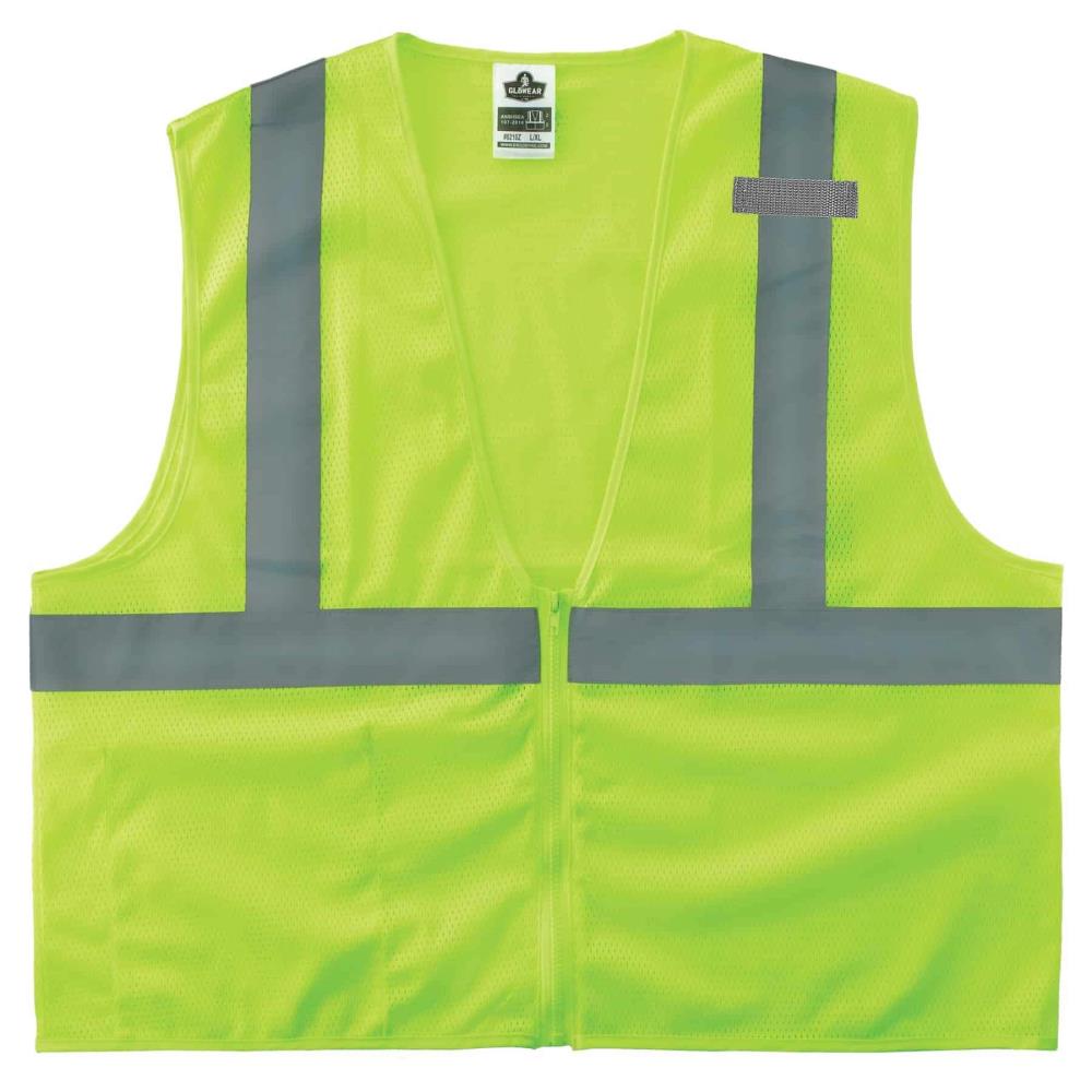 GloWear 21053 Green Polyester High Visibility (ANSI Compliant) Enhanced Visibility (Reflective) Safety vest Small/Medium