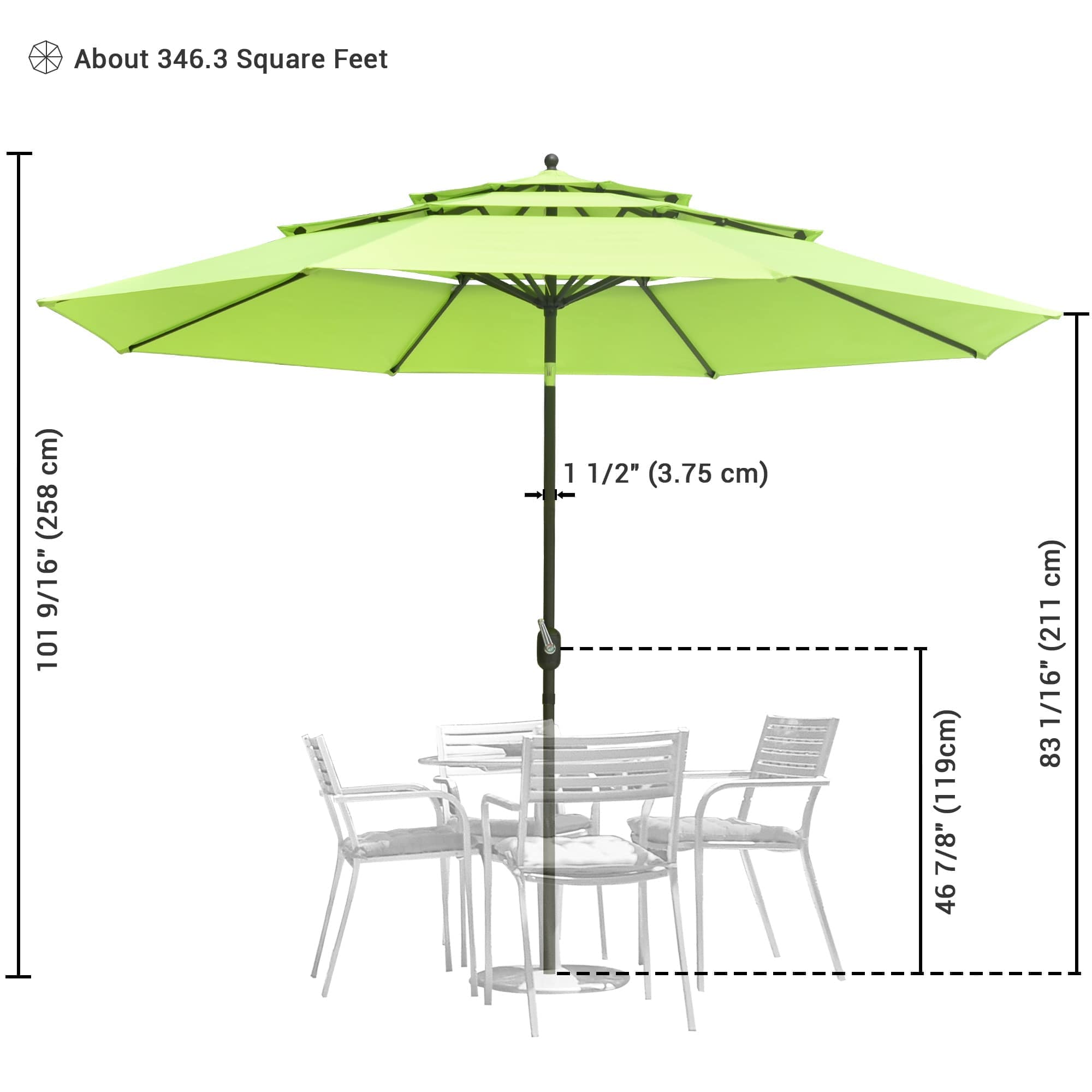 Yescom 07UMBSET017-11FT-LO Umbrellas-2 - View #4
