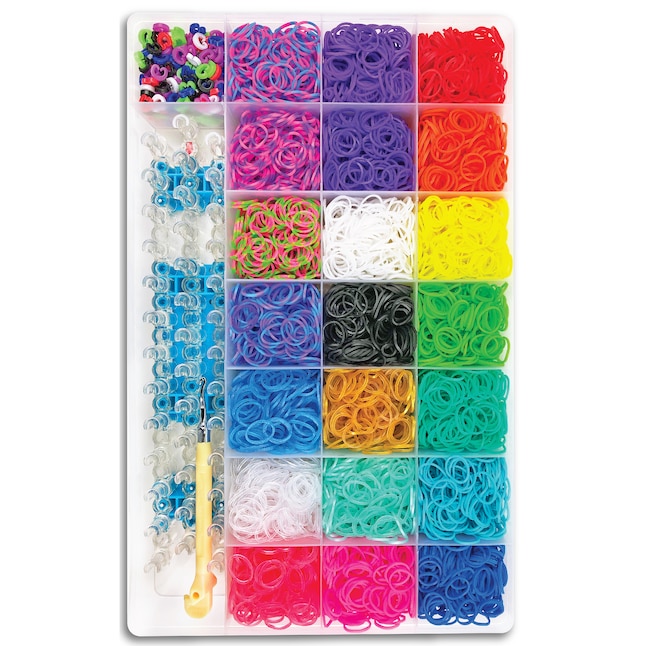 Rainbow Loom MEGA Combo Rubber Band Bracelet Kit - Creative Play Toy for  Kids (7+ Years) - Includes 7,000 Rubber Bands, 300 Colored C-Clips,  Carrying Case, and 12 Gift Bags in the