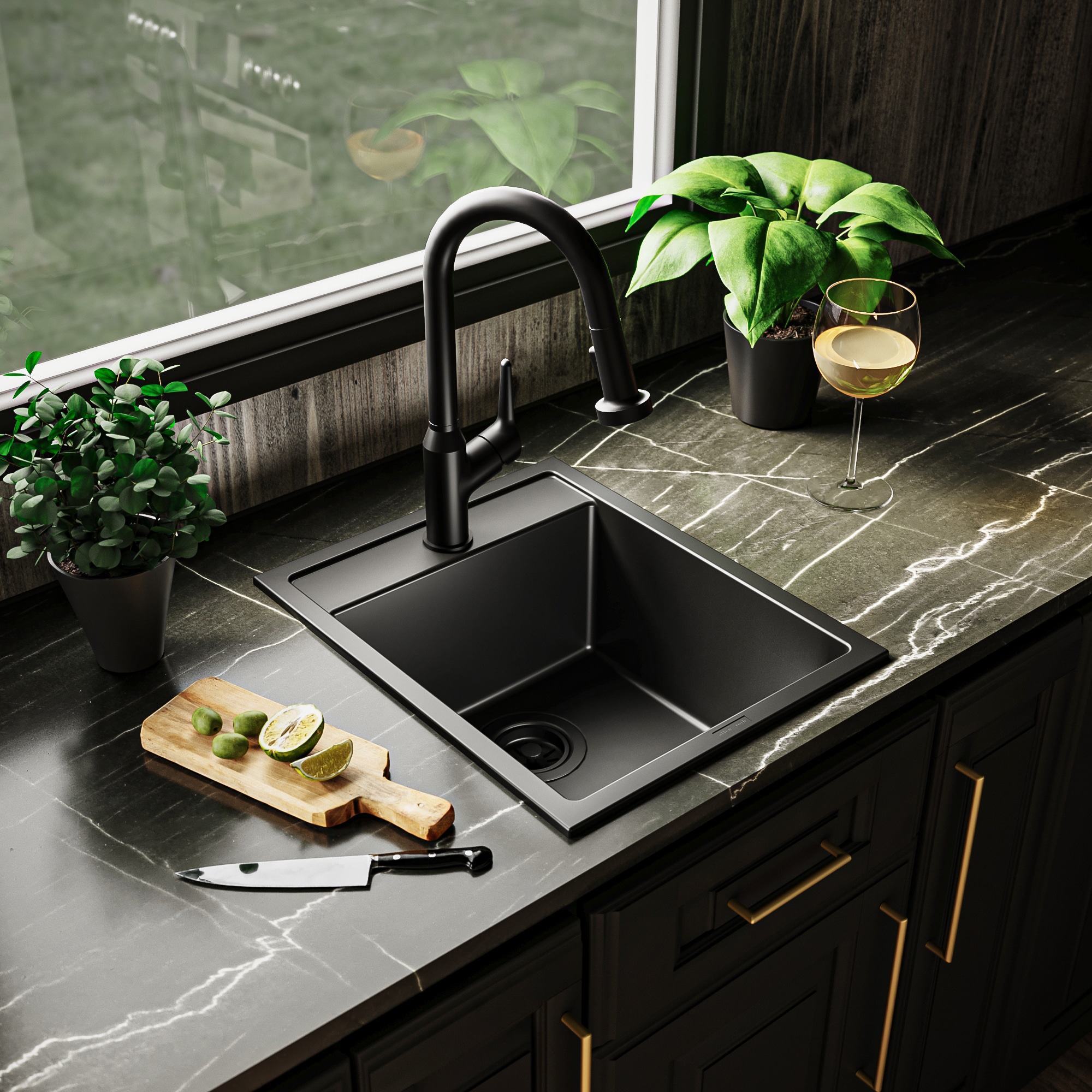 allen + roth GT1025BLK Bar-Prep-Sinks - View #3