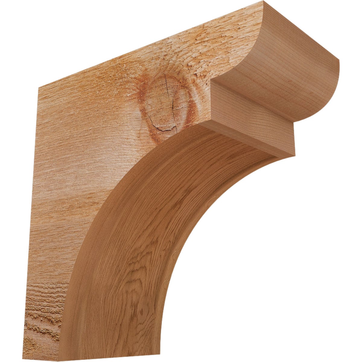 Ekena Millwork COR06X12X12YOR00RWR 6-in x 12-in x 12-in Yorktown Unfinished Western red cedar Wood Paintable/Stainable Corbel