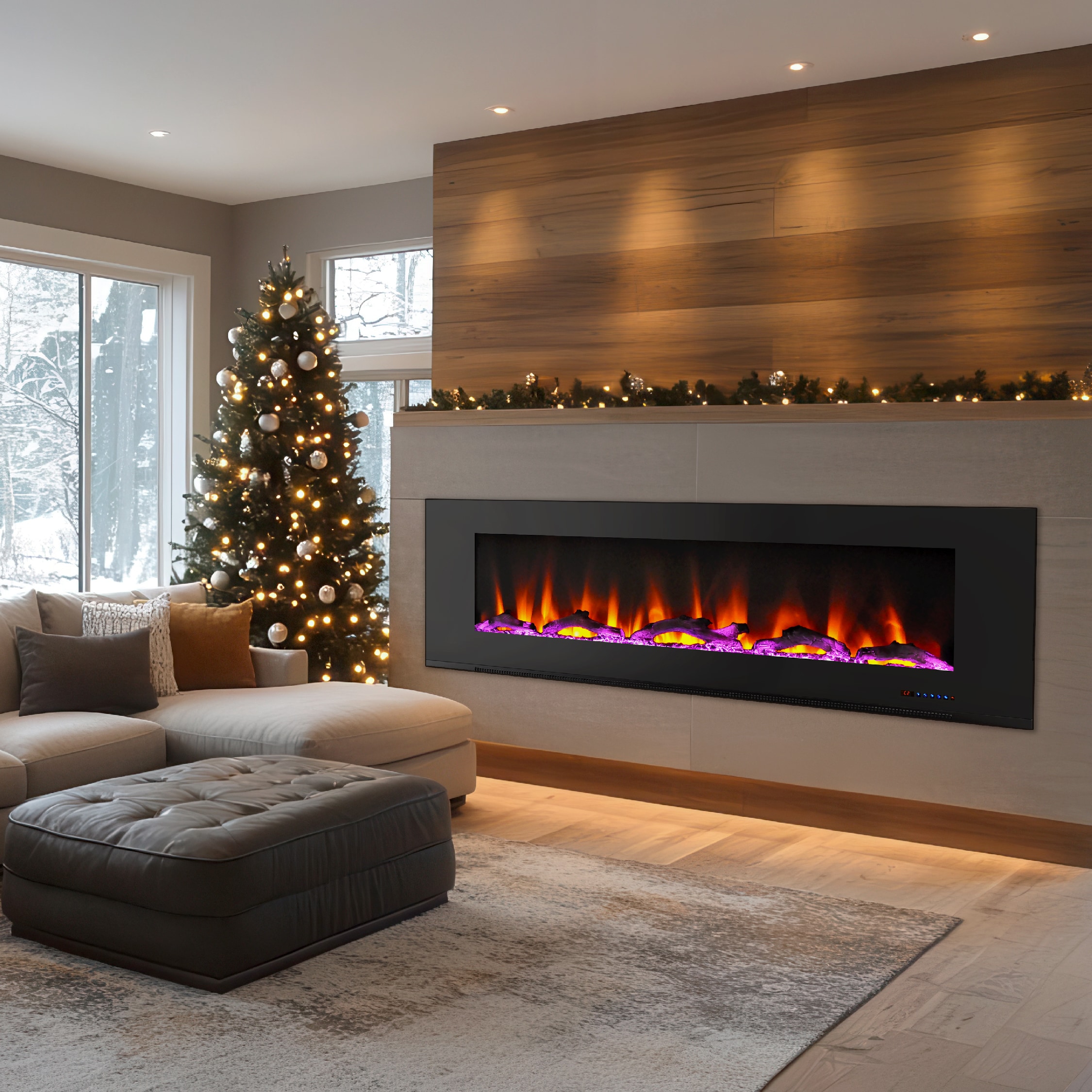 Cambridge CAM72WMEF-2BLK Electric-Fireplaces - View #4