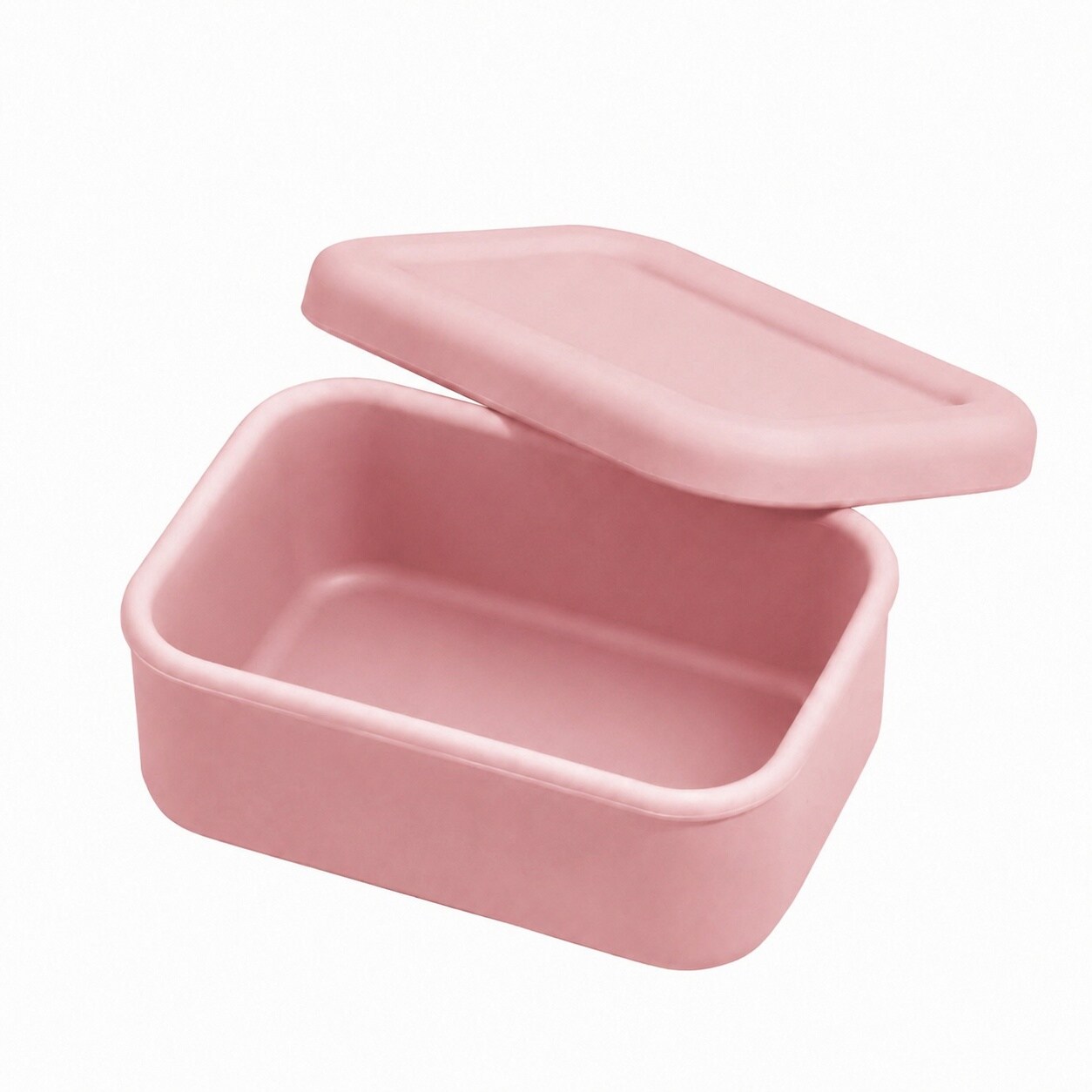 Aoibox  1 Pack Light Pink Leakproof Silicone Travel Soap Case Holder with Draining Tray for Gym and Bathroom