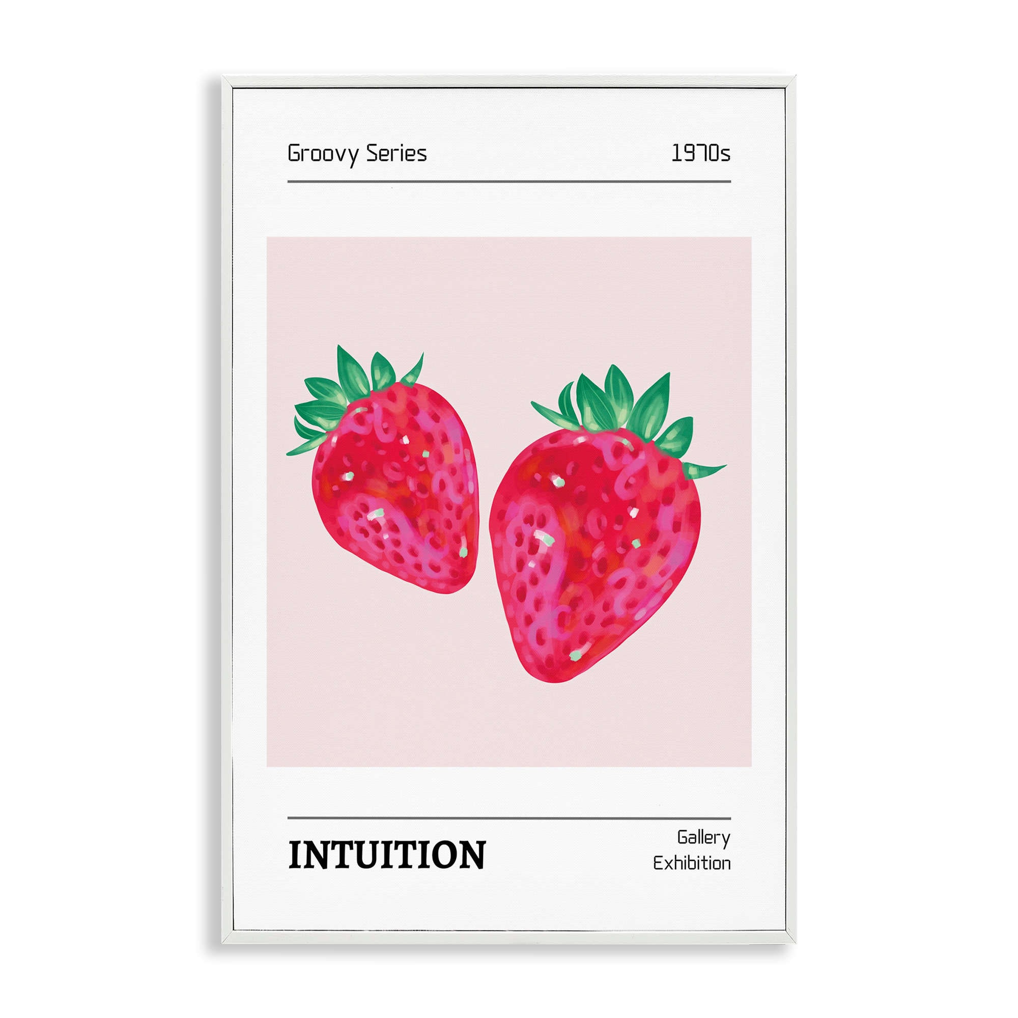 Stupell Industries BT-669-WFR-20X30 Intuition Phrase Strawberries Framed Giclee design by LSR Design Studio