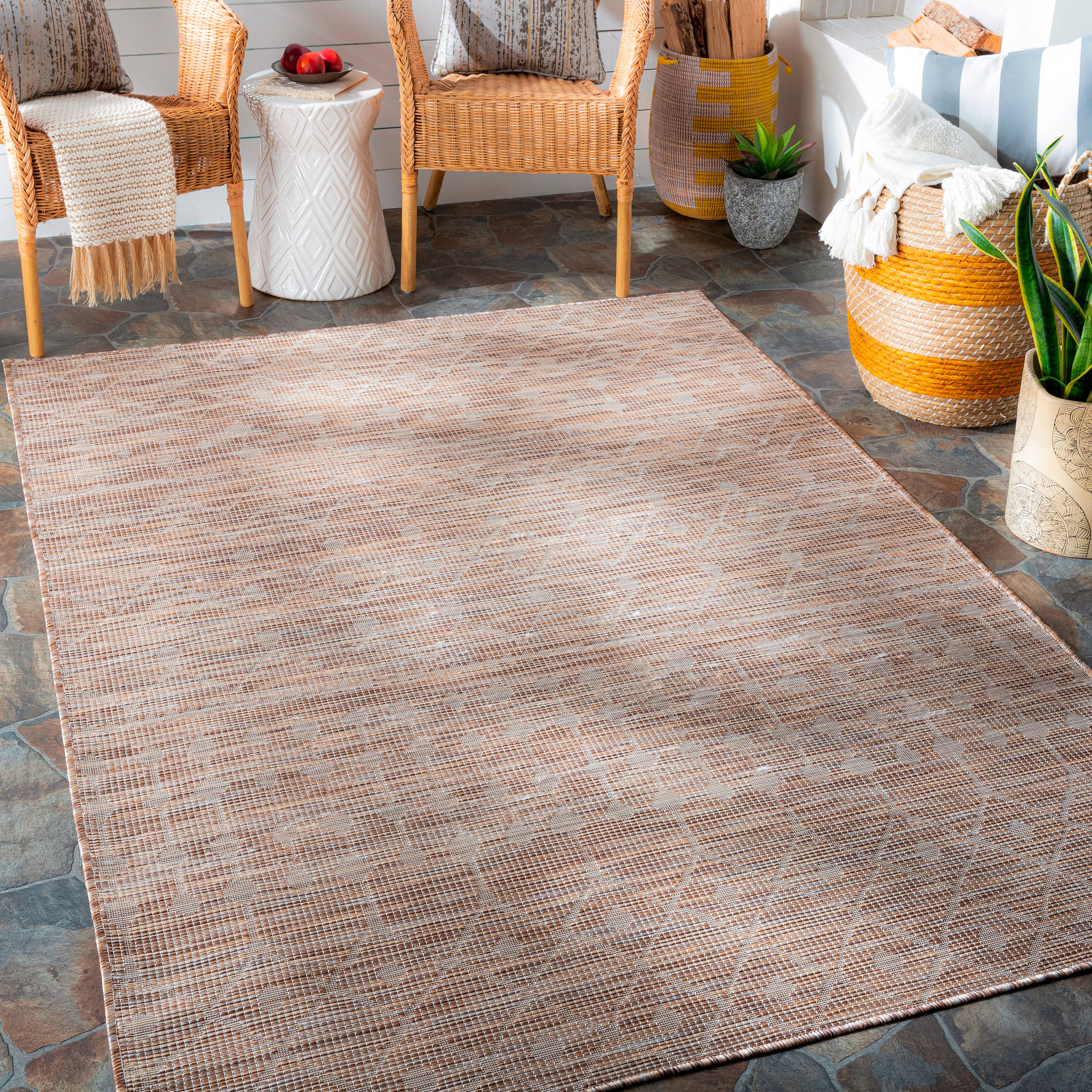 Livabliss PSA2373-274 Pasadena 3 x 4 (ft) Polypropylene Medium Gray Rectangular Indoor/Outdoor Abstract Global Area rug