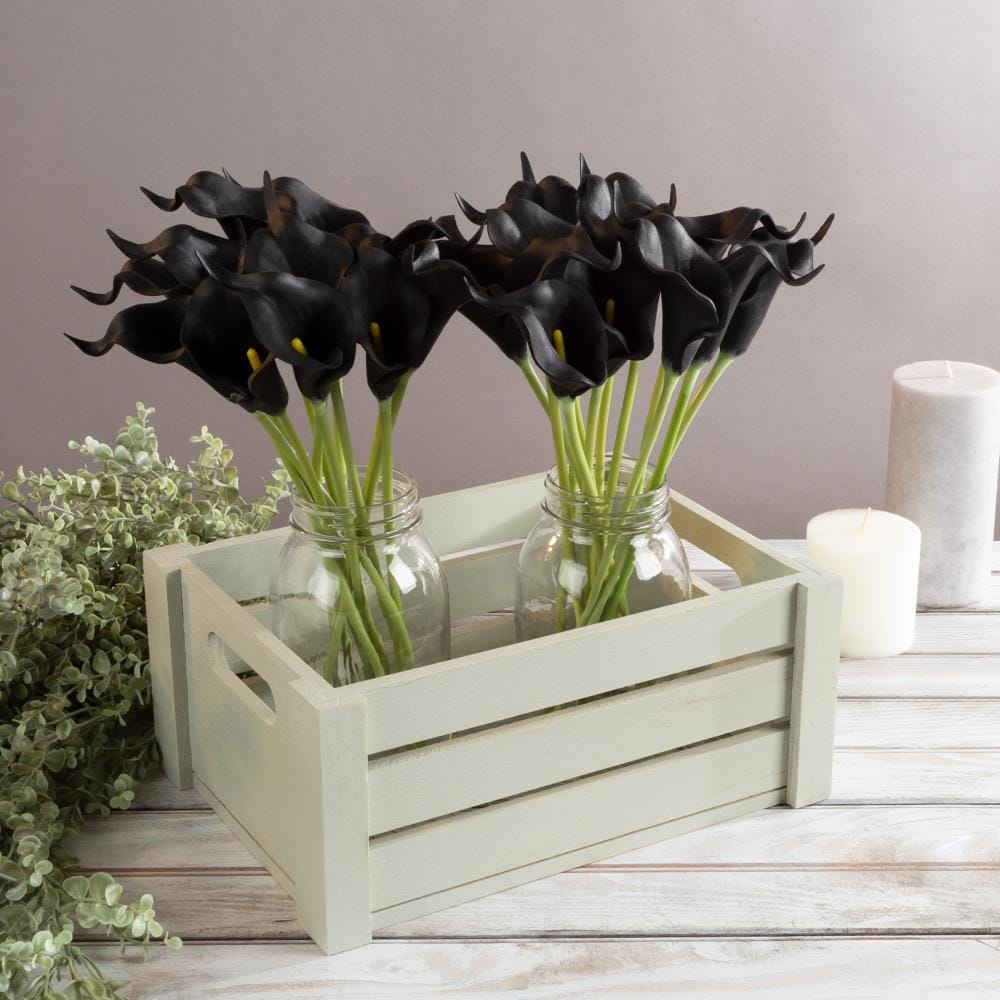 Nature Spring 885135ILG 13-Inches Black Indoor Desktop Silk Artificial flower