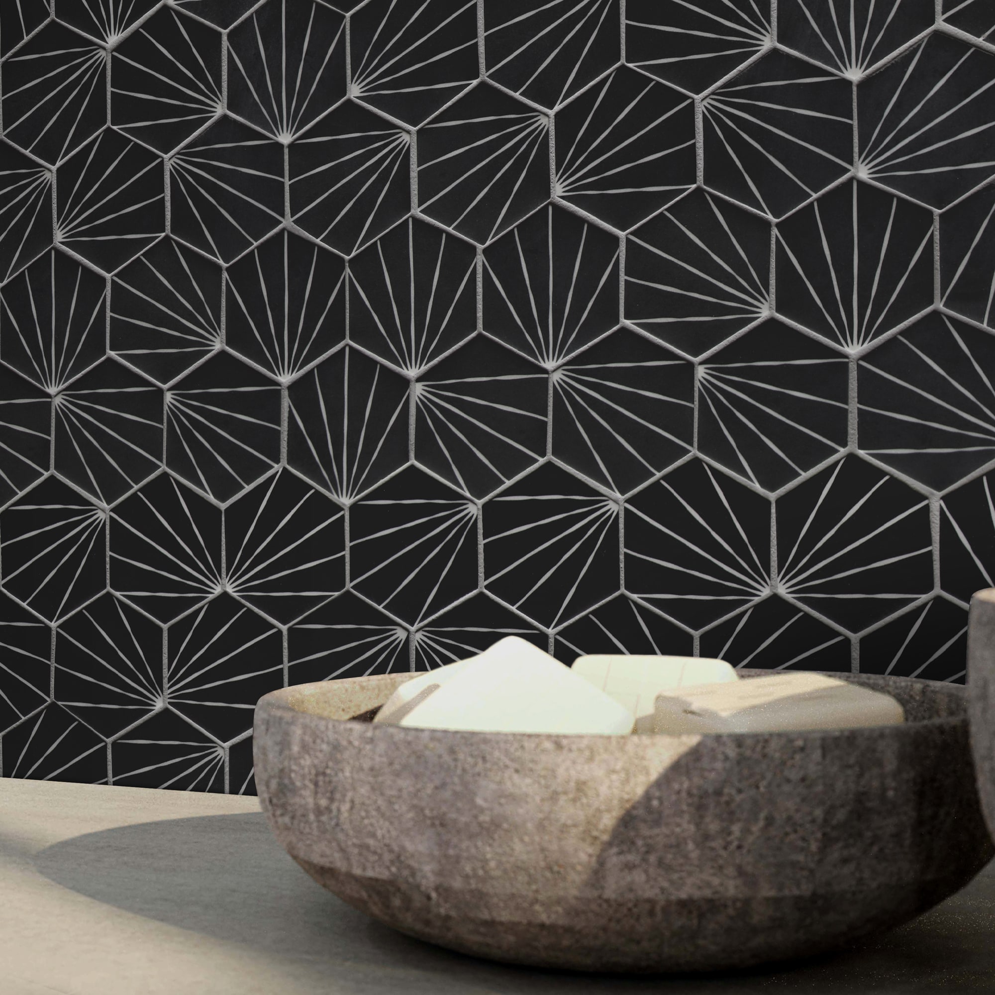 SUNWINGS HEXART-BLK-10 Ceramic-Tile - View #2