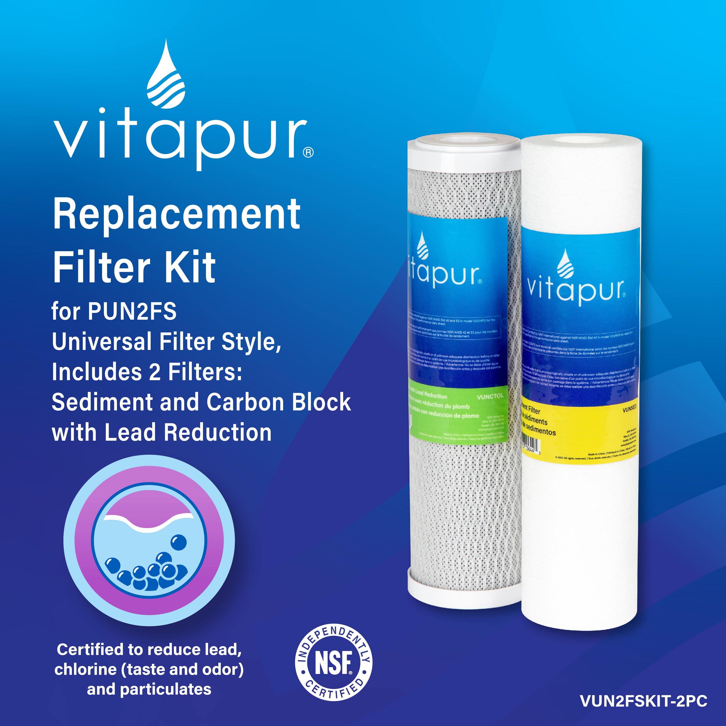 Vitapur VUN2FSKIT-2PC Replacement-Water-Filters-Cartridges - View #5