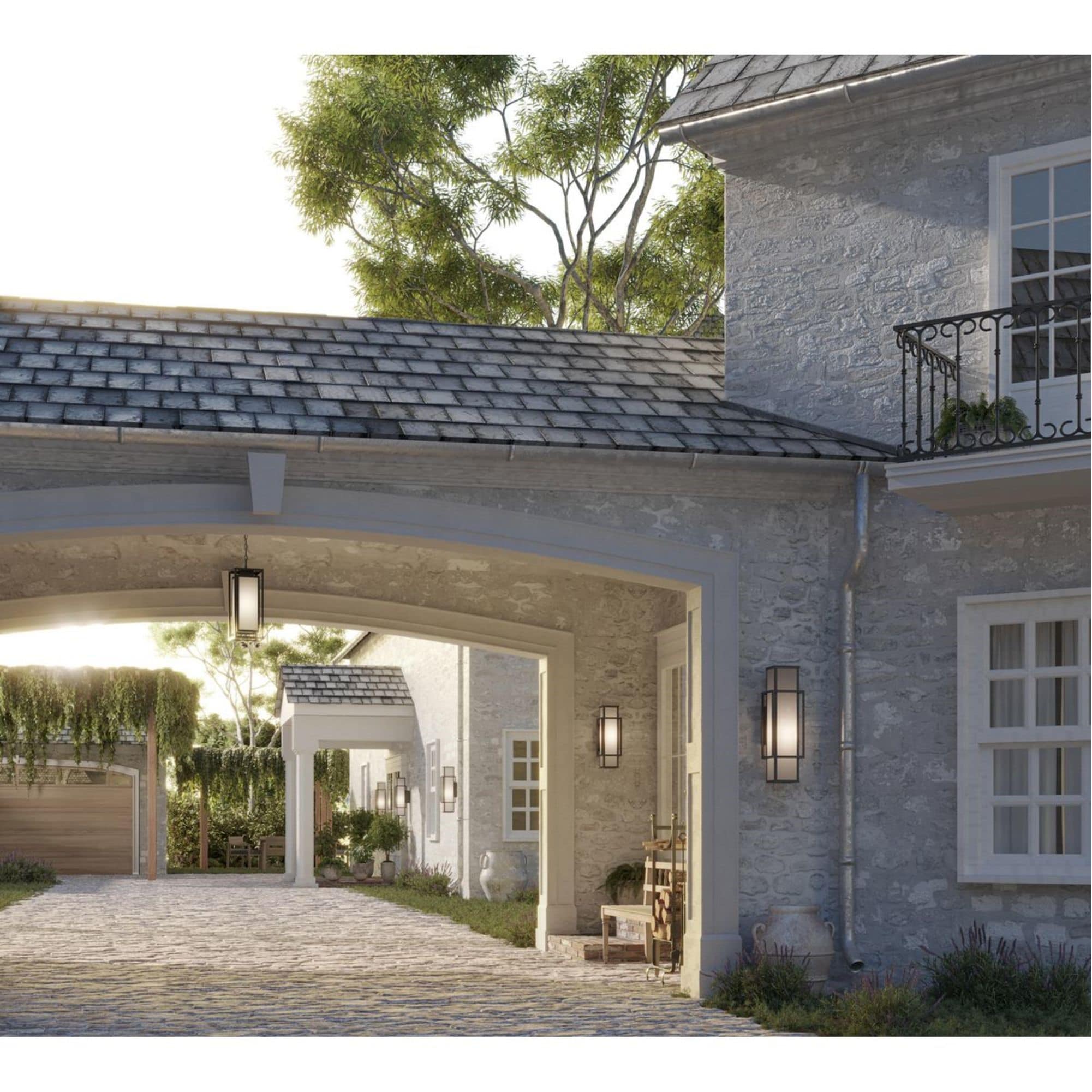 Matte Black Dimmable Direct Wired Electric Lantern