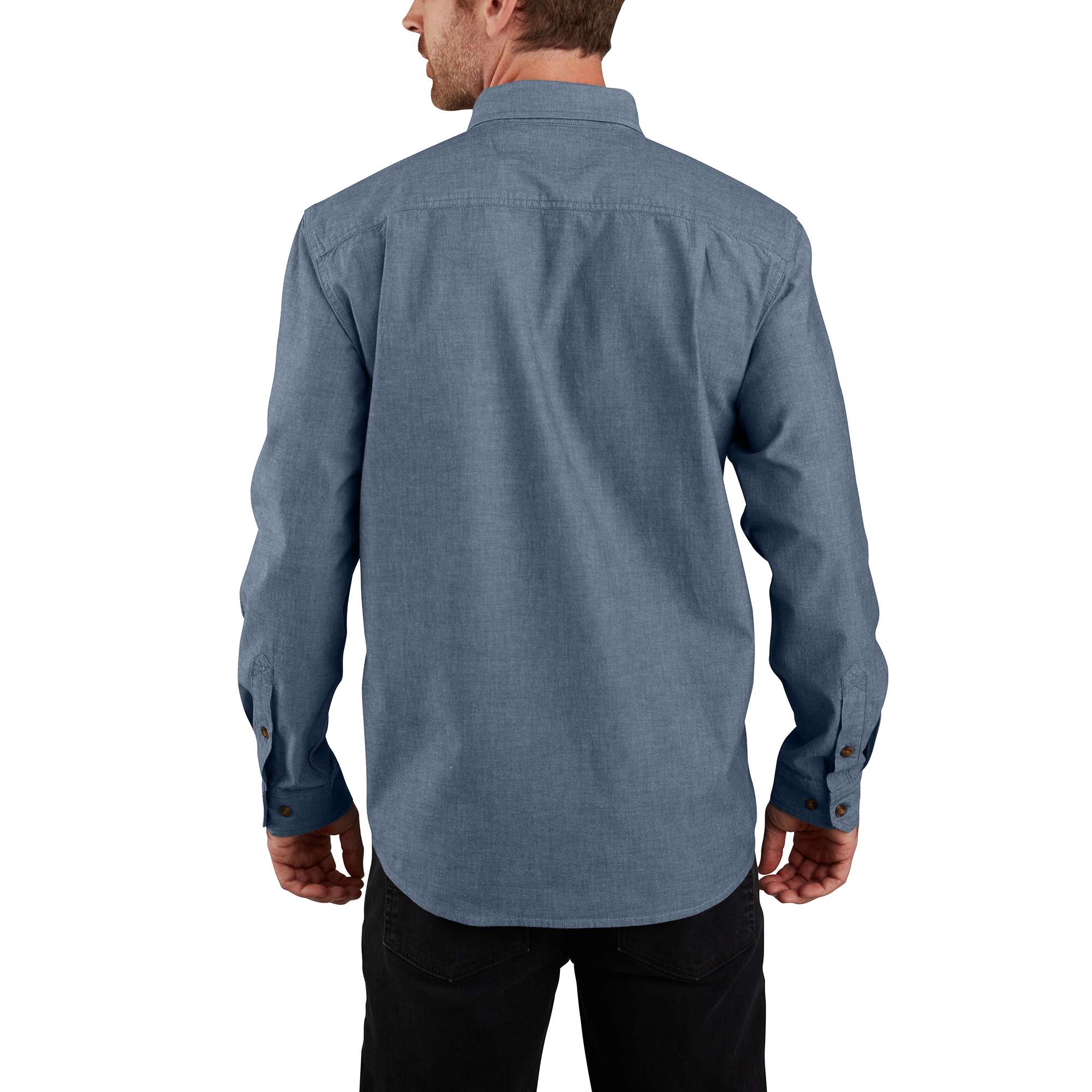 Men's Chambray Long Sleeve Button Down Shirt
