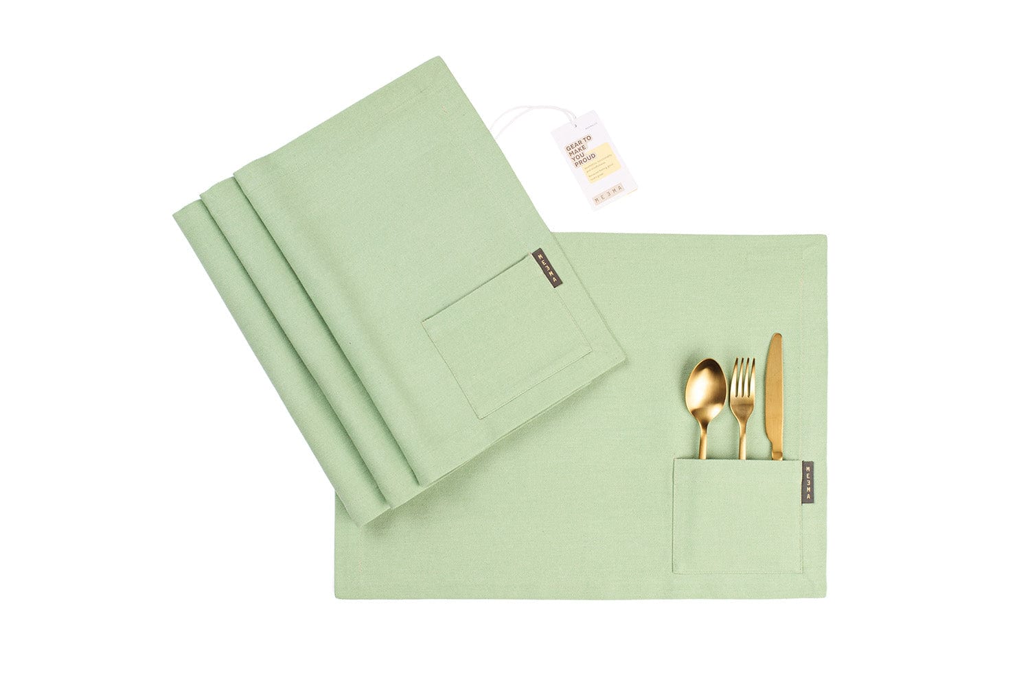 MEEMA Cotton Cloth Placemats Set of 4 - 14 x 19 #MEE-PM-TW-SG-4PK