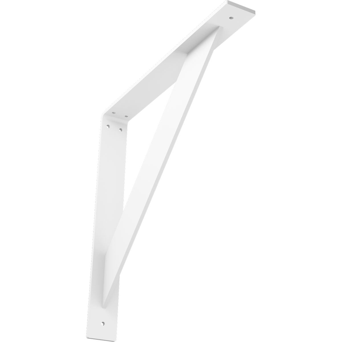Ekena Millwork BKTM02X16X16TRPWH Traditional 16-in x 2-in x 16-in Primed Steel Countertop support bracket