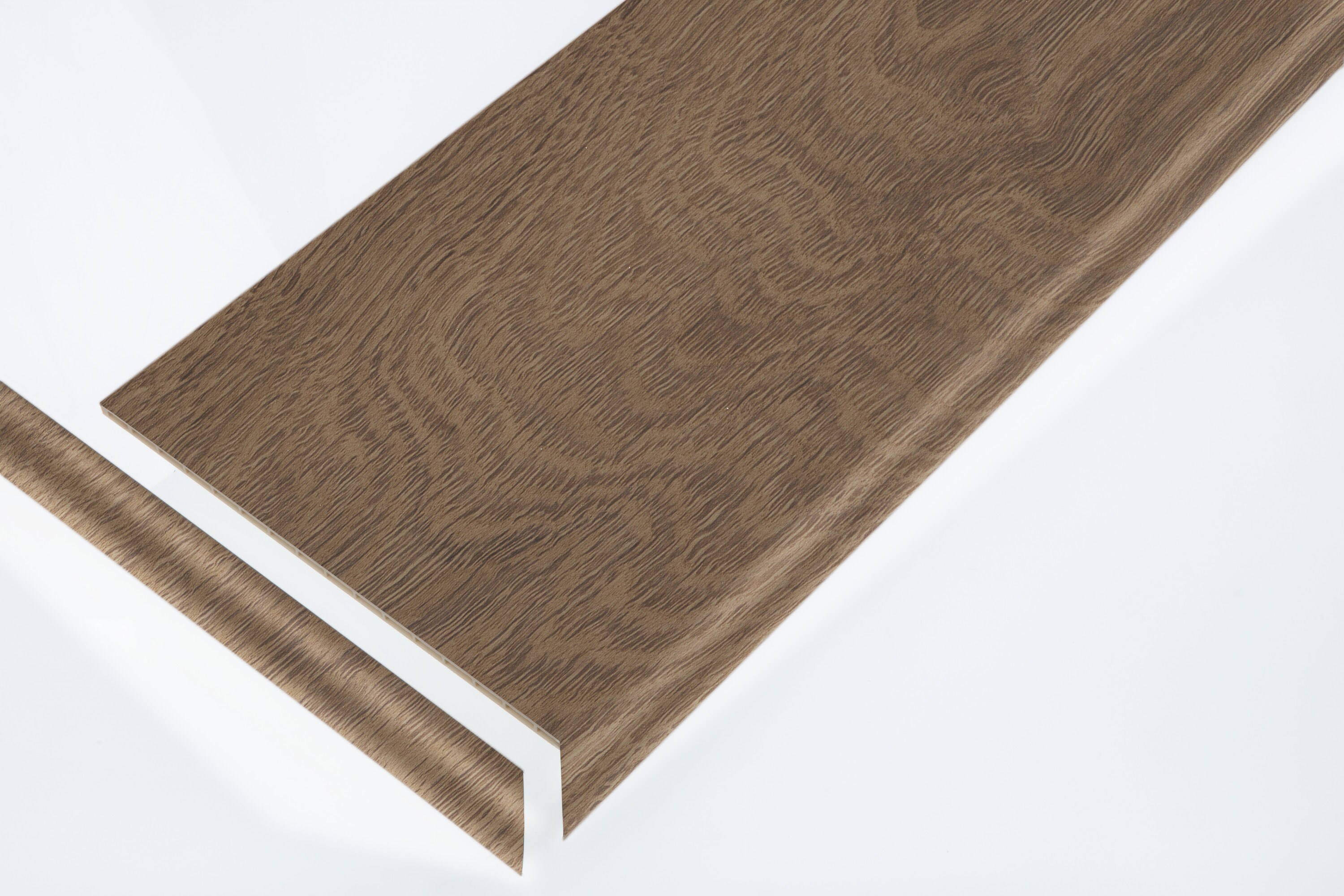 SMARTCORE LX50703038 by COREtec Floors 48-in x 12.2-in x 1.73-in Lakeshore Oak Vinyl Oak Reversible return Bullnose Stair Tread