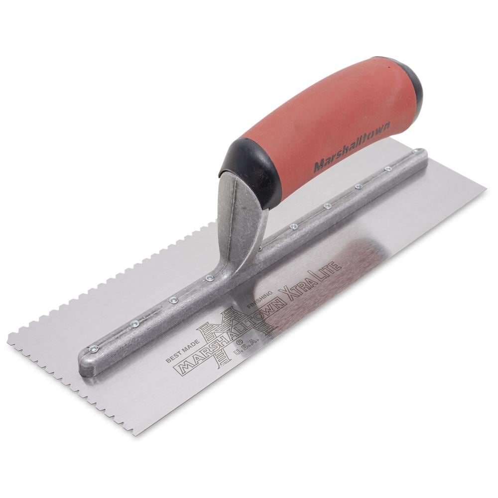 Marshalltown 705SD 3/32-in x 3/32-in x 1/8-in Ground Steel V-notch Ceramic Floor Trowel