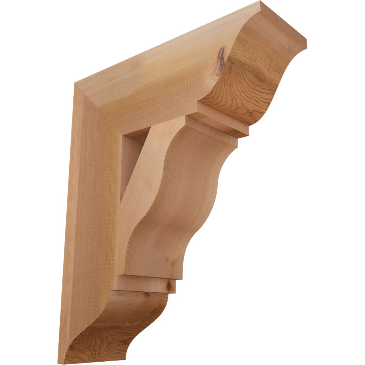 Ekena Millwork BKT06X18X22FST01SWR Funston traditional smooth 5-1/2-in x 18-in x 22-in Western red cedar Brown Wood Standard bracket