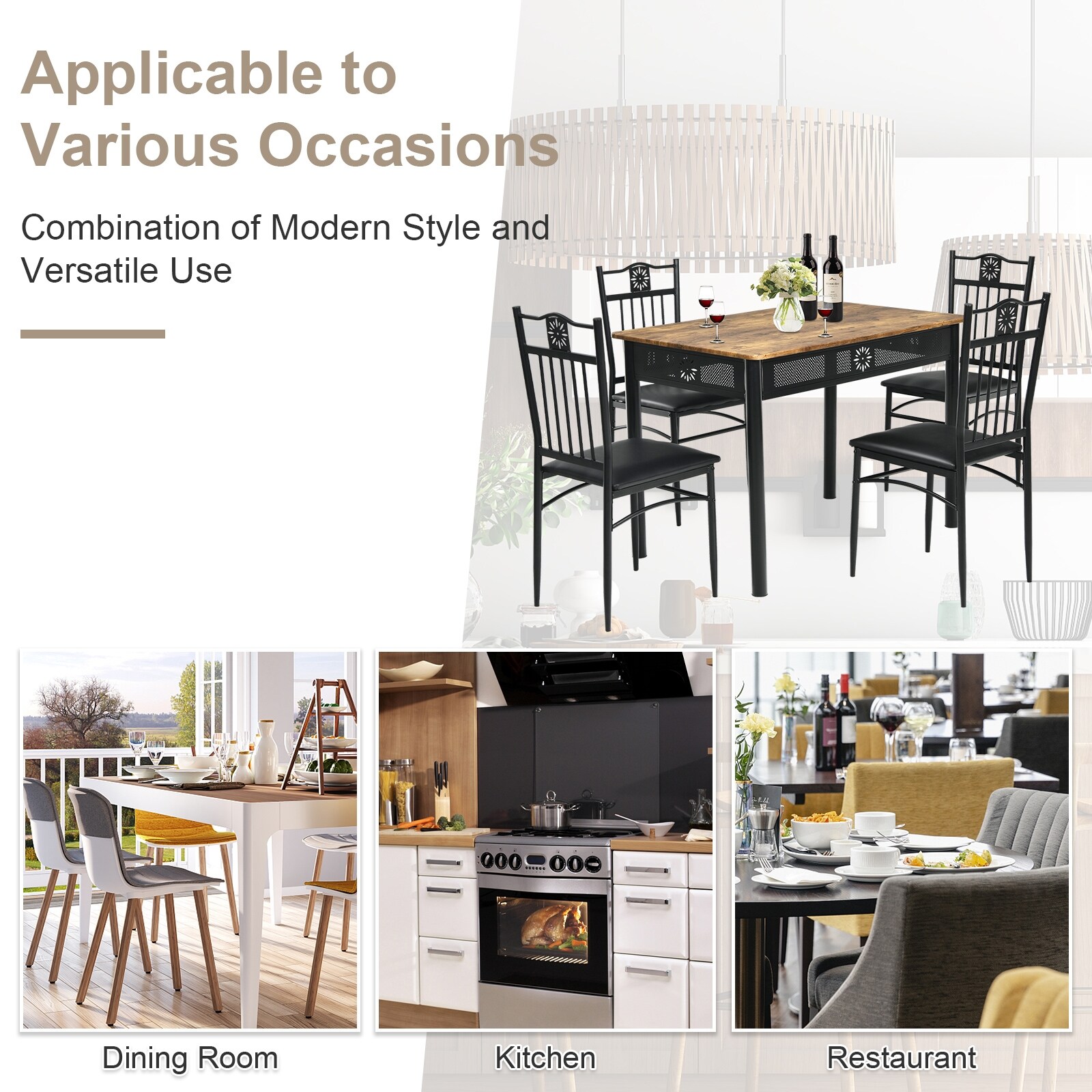 Slickblue D-CO-KB67266WH Dining-Sets - View #5