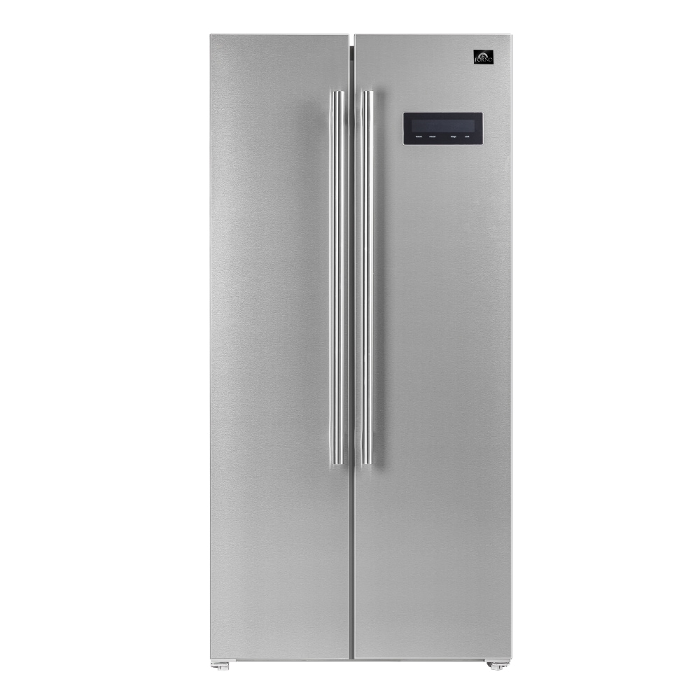 Salerno 15.6-cu ft Counter-depth Built-In Side-by-Side Refrigerator (Stainless Steel) | - FORNO FFRBI1805-33SB