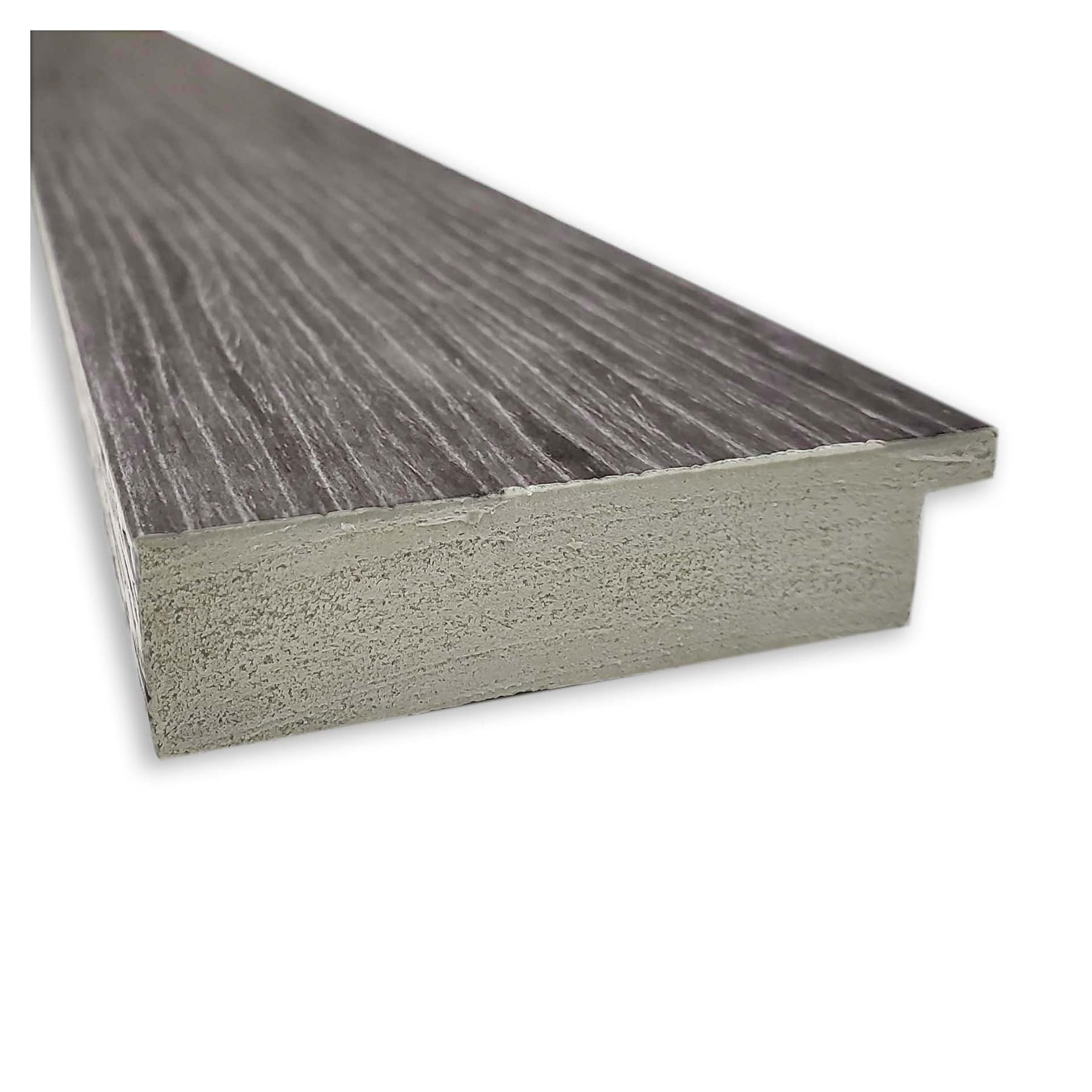 Pinstripe Plank Grey 21.5" x 25.5" Beveled Bathroom Vanity Mirror