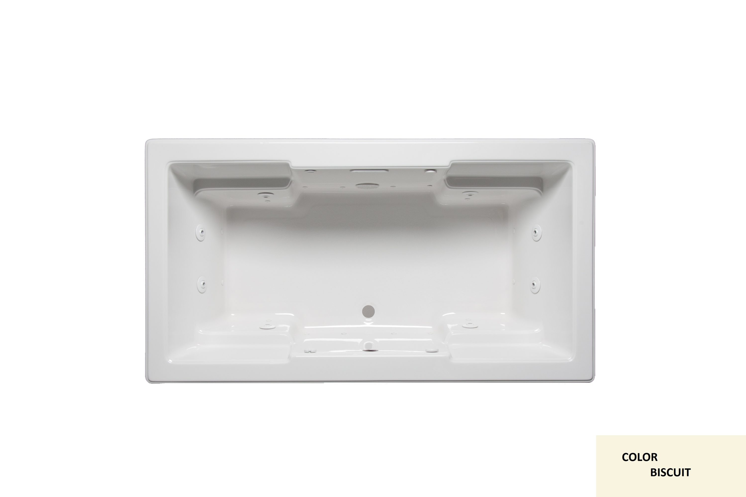 Laurel Mountain 3660RWA528 Reading l 36-in x 60-in Biscuit Acrylic Drop-In Whirlpool and Air Bath Combination Tub (Front Center Drain)