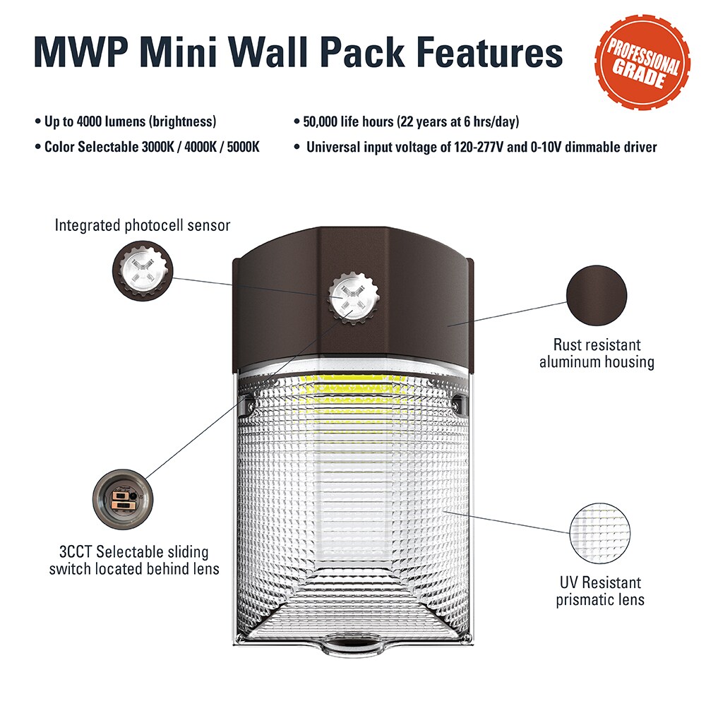 HALO MWP40FSUNVDBZ Wall-Pack-Lights - View #4