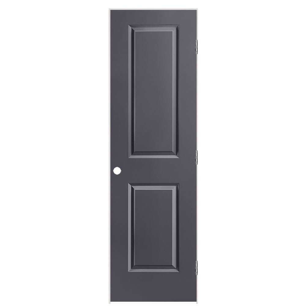Masonite 1315933 24-in x 80-in Slate Hollow core 2-panel square Right hand Smooth Prefinished Molded composite Flat Jamb Single Prehung Interior Door