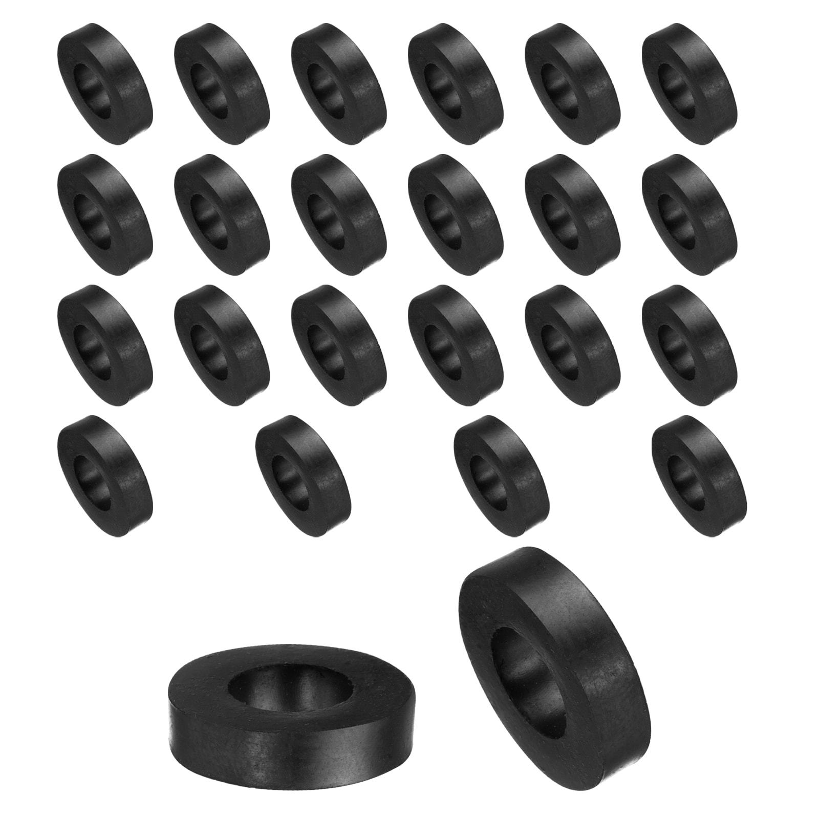 Unique Bargains 24pcs Rubber Spacers 20mm OD 10mm ID 5mm Height Round Anti Vibration Spacer Rubber Bushing Grommets Thick Rubber Washers for Home Car Accessories