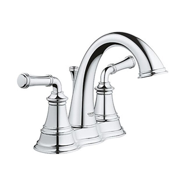 Grohe Gloucester Chrome 2 Handle 4 In Centerset Watersense Bathroom Sink Faucet With Drain The Faucets Department At Com - How To Tighten Grohe Bathroom Faucet