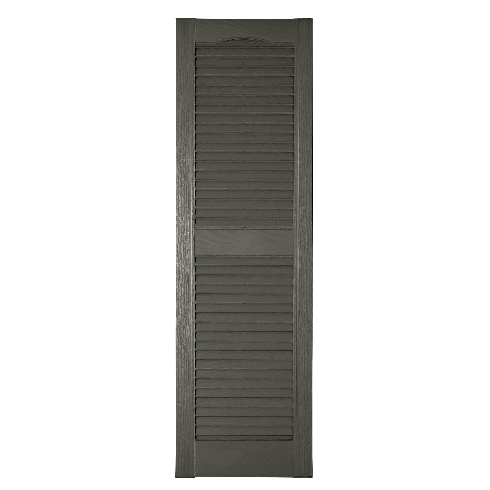 RELIABILT LVRCT1466352 14.5-in W x 66-in H Dove Gray Louvered Polypropylene Exterior Shutters ( 2 -Pack )