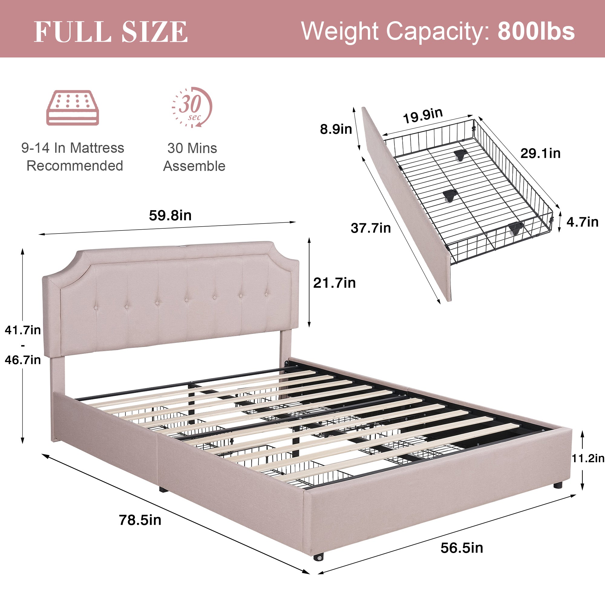 Vecelo LOE-RF02-UP-BGE beds - View #3