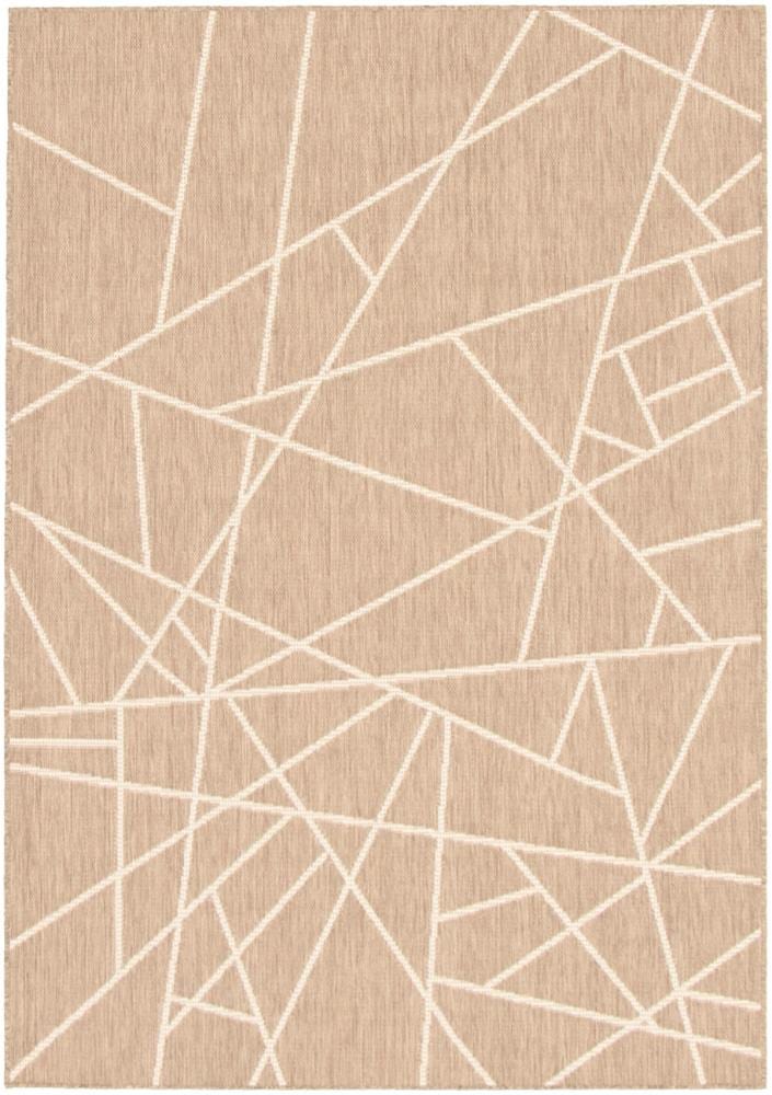 ECARPETGALLERY 315450 Sisal Abstract 5 x 8 (ft) Loomed Polypropylene Taupe Champagne Rectangular Indoor Bohemian/Eclectic Area rug