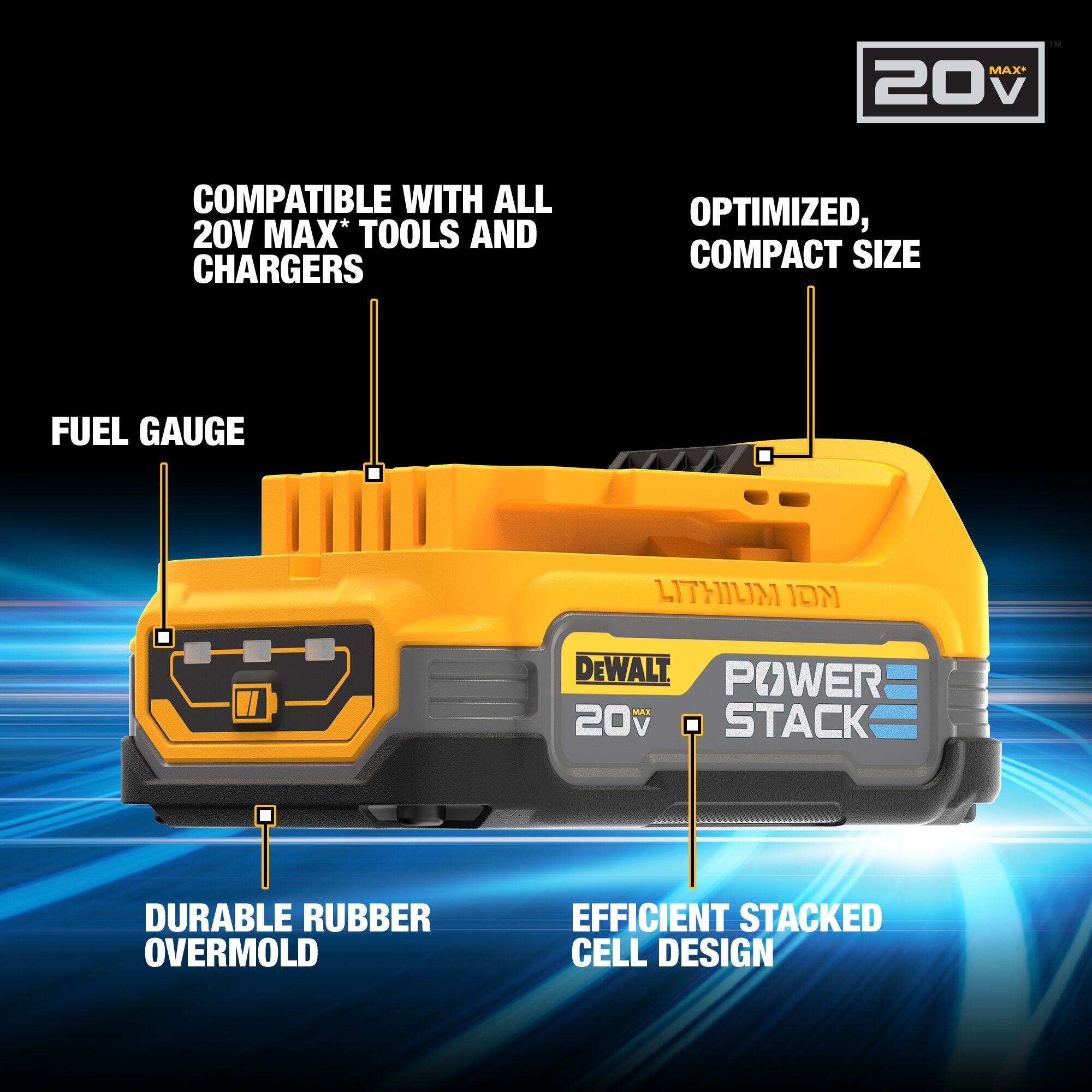 DeWalt 20V MAX* Powerstack Compact 1.7 Ah and 5.0 Ah Starter Kit DCBP315-2C