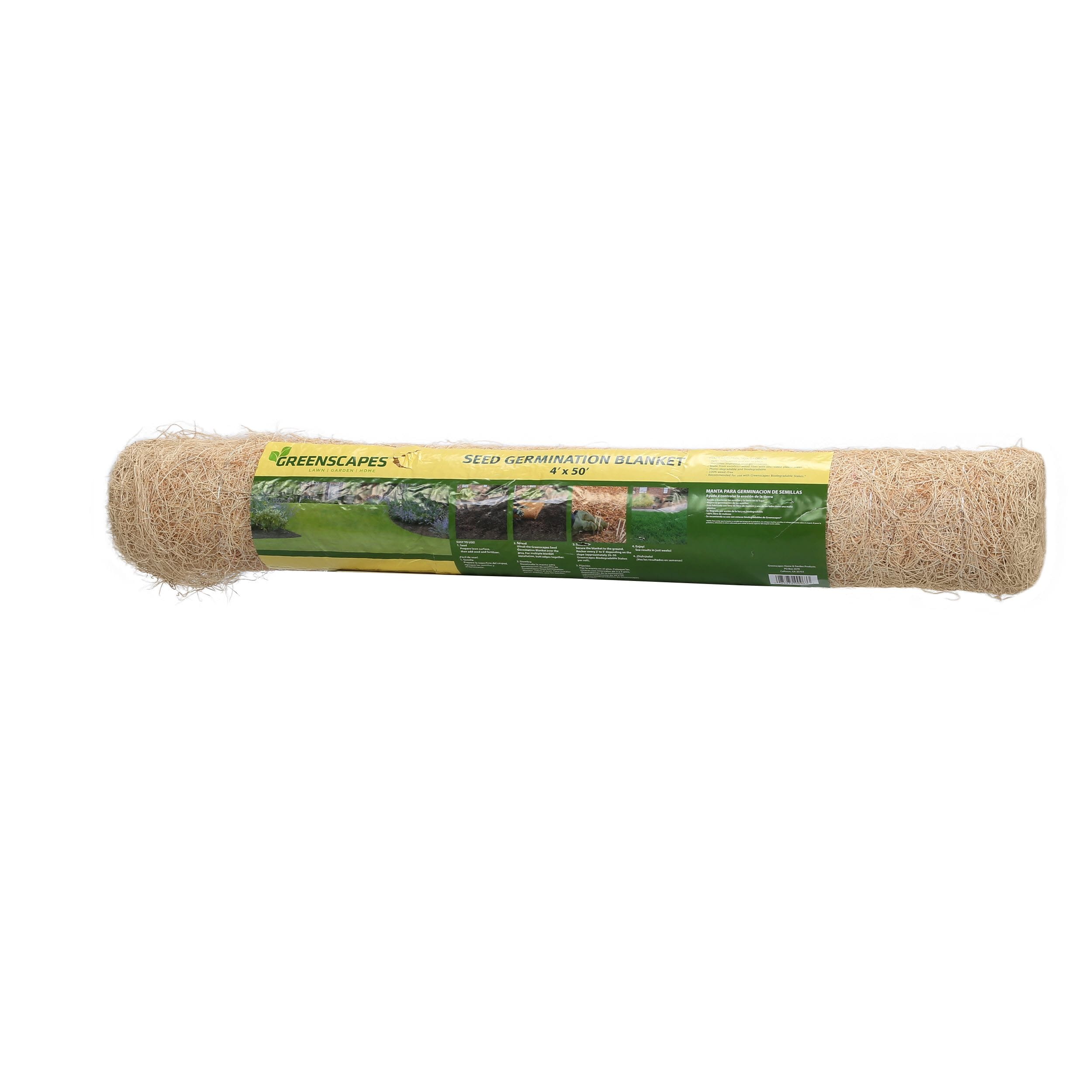 Rolls Greenscapes Grass Seed Germination Blanket 4'x50' Nashville 20