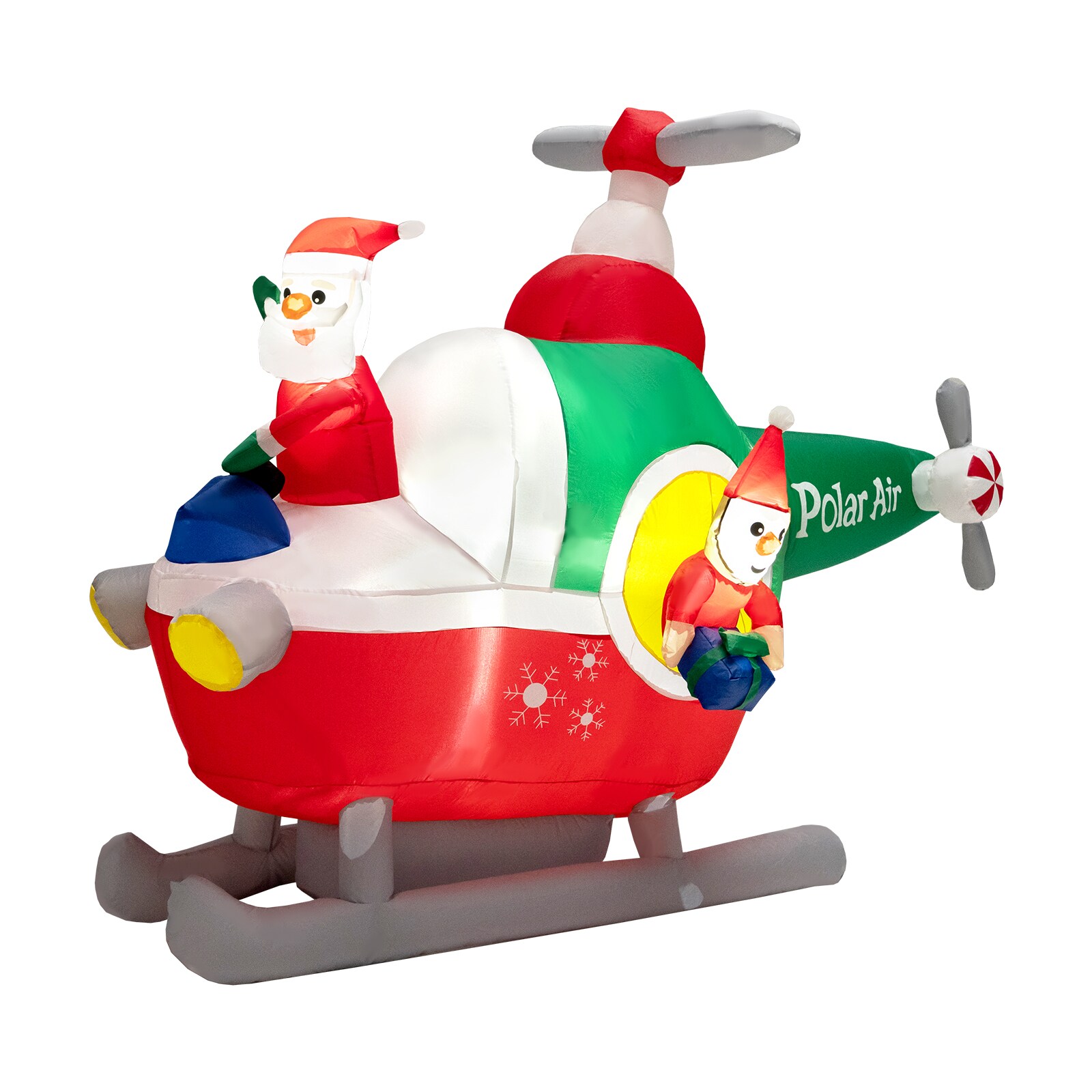 WELLFOR 5-ft Lighted Santa Christmas Inflatable in the Christmas ...