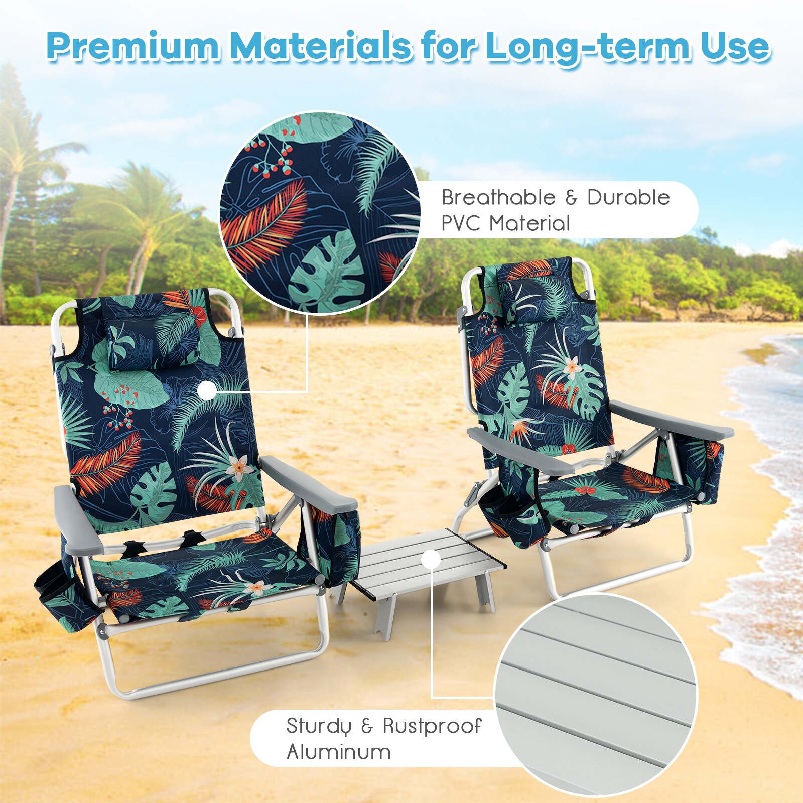 LIVIZA TDJ10020FW Beach-Camping-Chairs - View #4