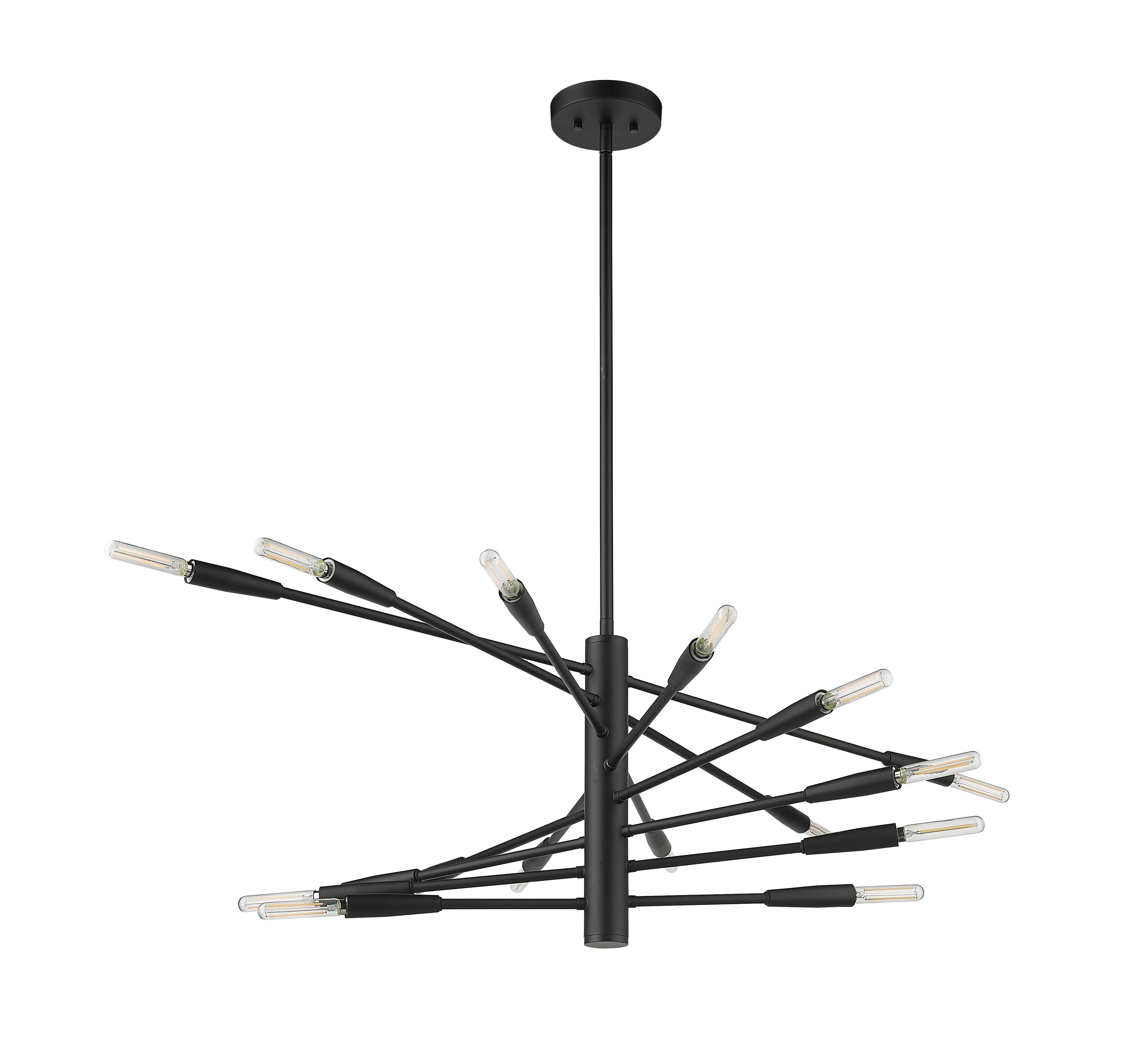 Ascension Matte Black 16-Light Adjustable Arm Chandelier