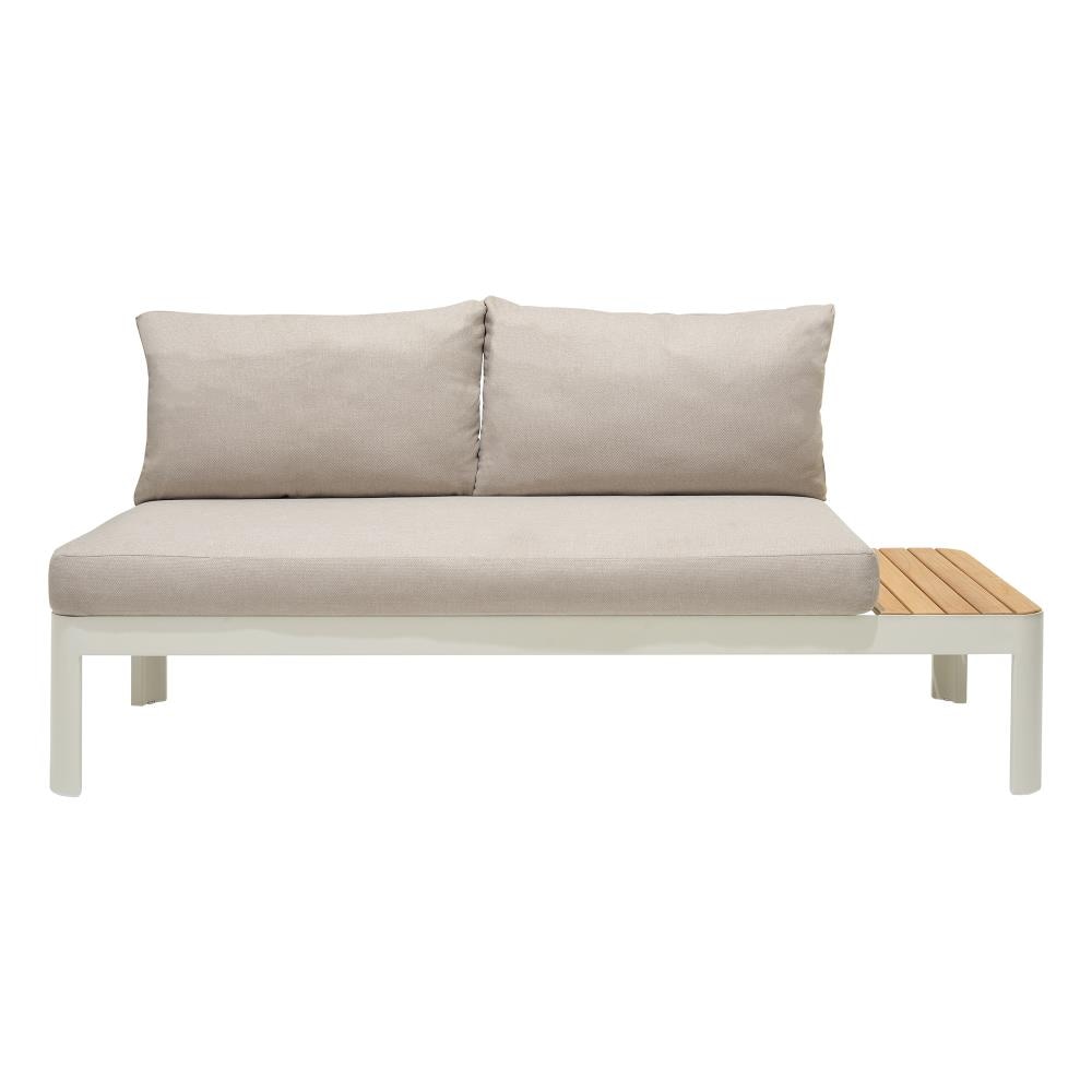 Armen Living Portals Outdoor Sofa Off-white Cushion(S) and Aluminum Frame in Patio Sectionals & Sofas department at Lowes.com