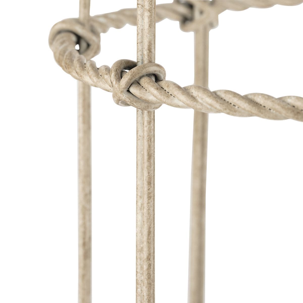 Aged Brass 3-Light Pendant with Woven Metal and Rattan Cage