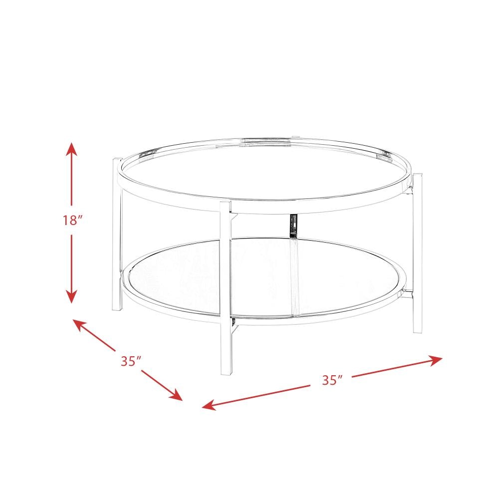 Picket House Furnishings Monaco Mirrored Table Top Rubberwood Glass ...