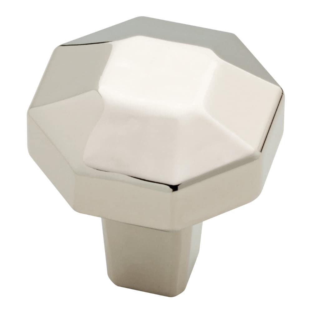 Brainerd P27758V-PN-C Serafina 1-1/4-in Polished Nickel Octangular Modern Cabinet Knob