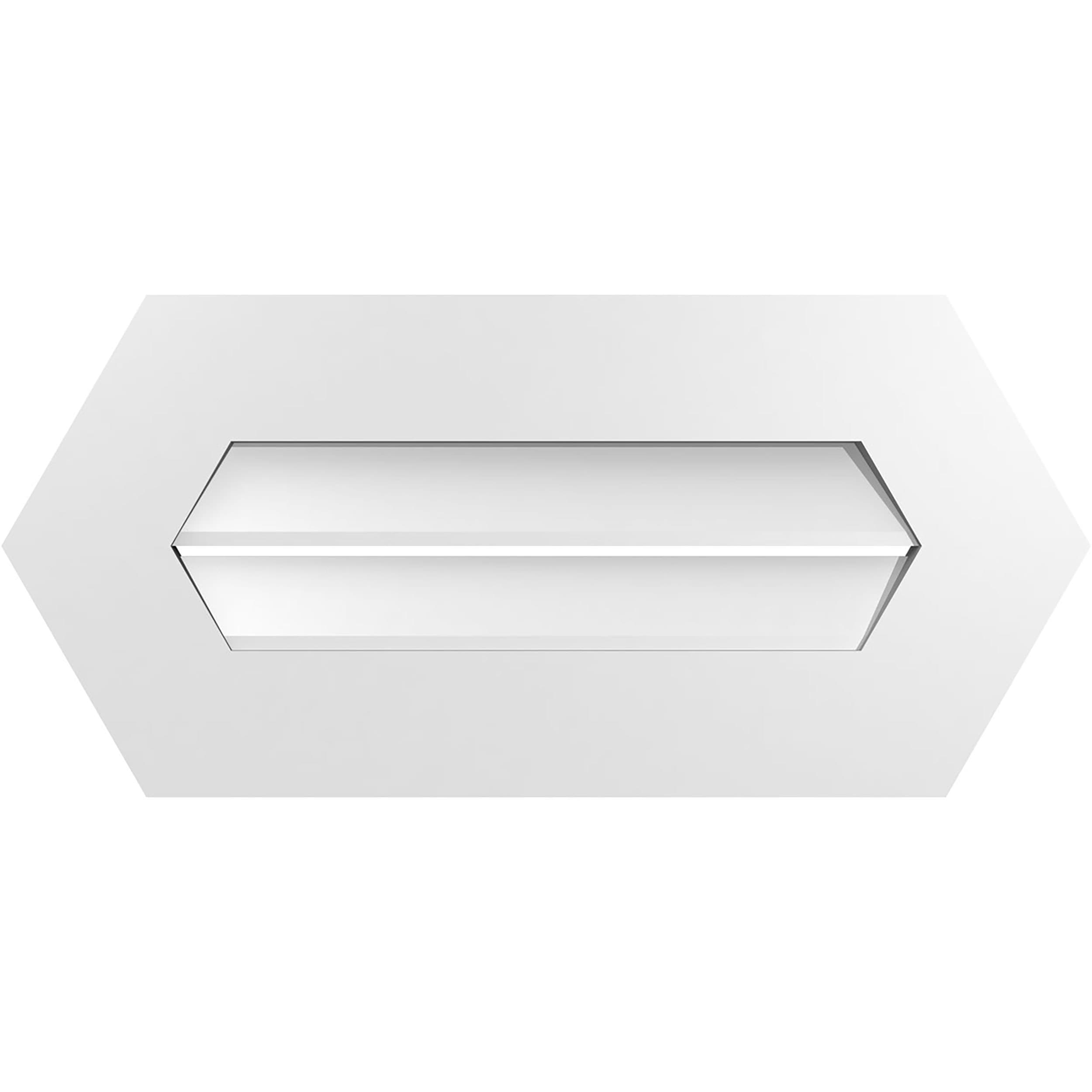 Ekena Millwork GVPHP26X1201SF 26-Inches x 12-Inches Off-white Peaked PVC Gable Louver Vent