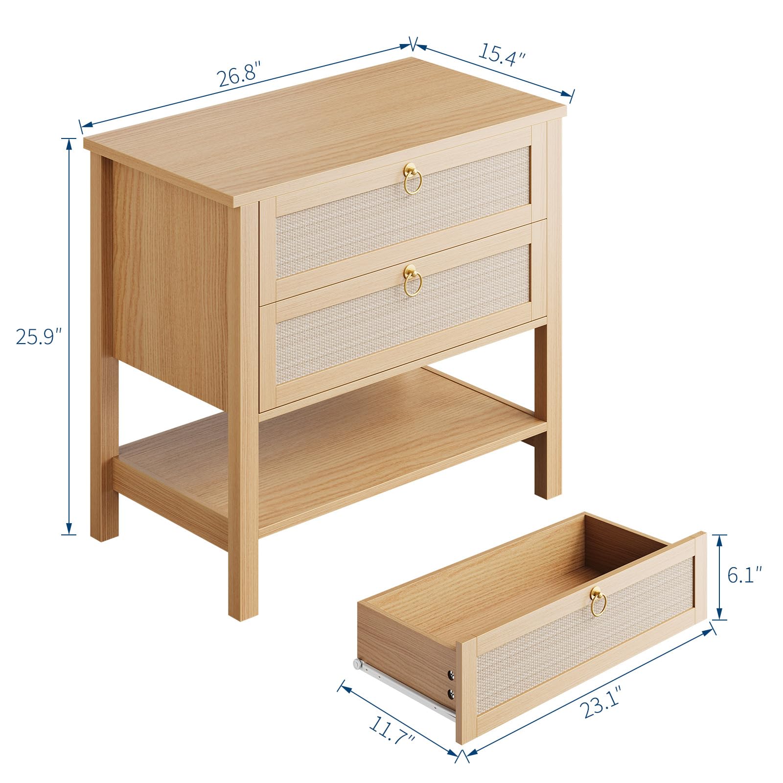 GarveeLife LSLX-PHK-34RF nightstands - View #3