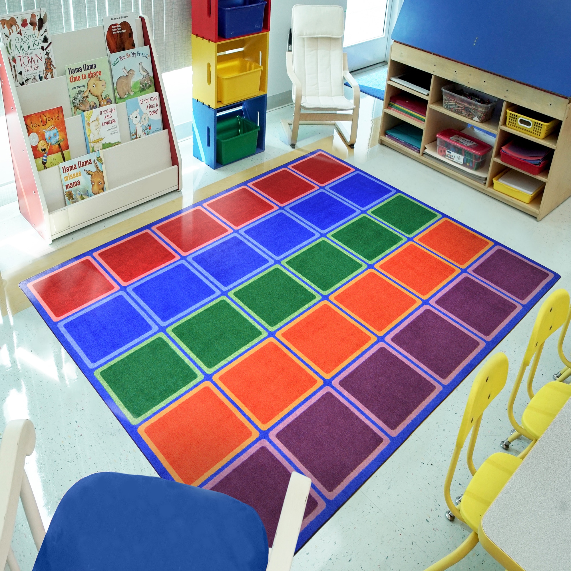 Joy Carpets 1709D-01 Kid Essentials 8 x 11 (ft) Tufted Nylon Multi Rectangular Indoor Area rug