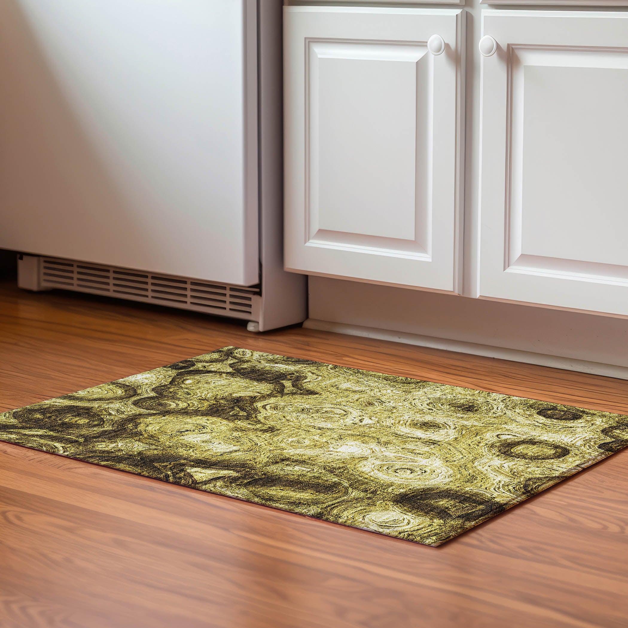 Addison Rugs AMF579GO20X30 Mayfield AMF579GO 2 x 3 (ft) Loomed Polyester Gold Rectangular Indoor Geometric Machine washable Area rug